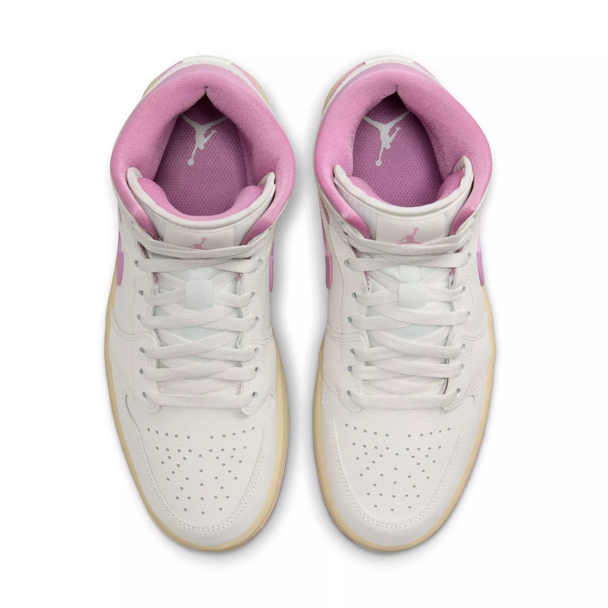 Jordan 1 Mid "Sail/Orchid/Muslin" Women's Shoe - WHITE/PINK