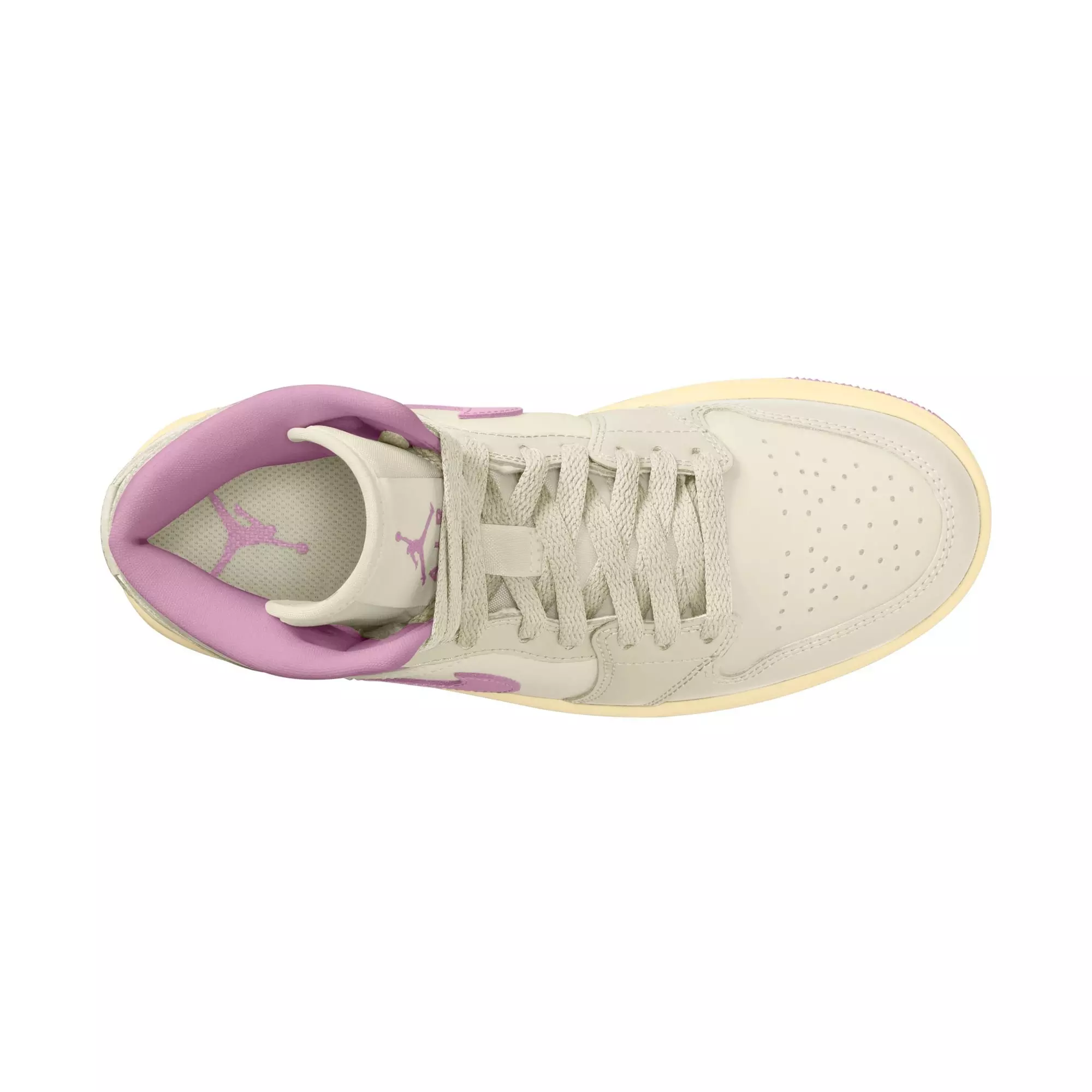 Jordan 1 Mid "Sail/Orchid/Muslin" Women's Shoe - WHITE/PINK