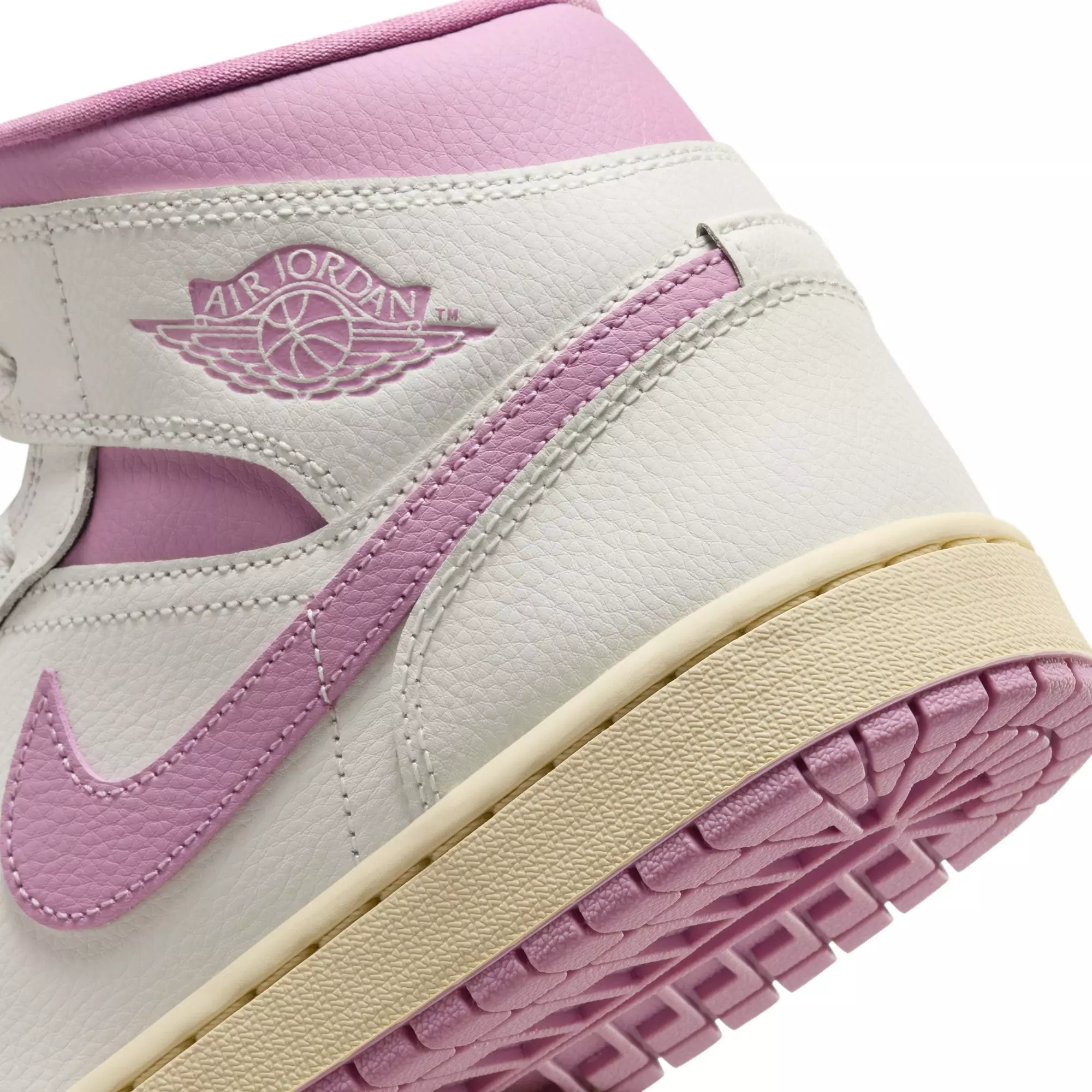 Jordan 1 Mid "Sail/Orchid/Muslin" Women's Shoe - WHITE/PINK
