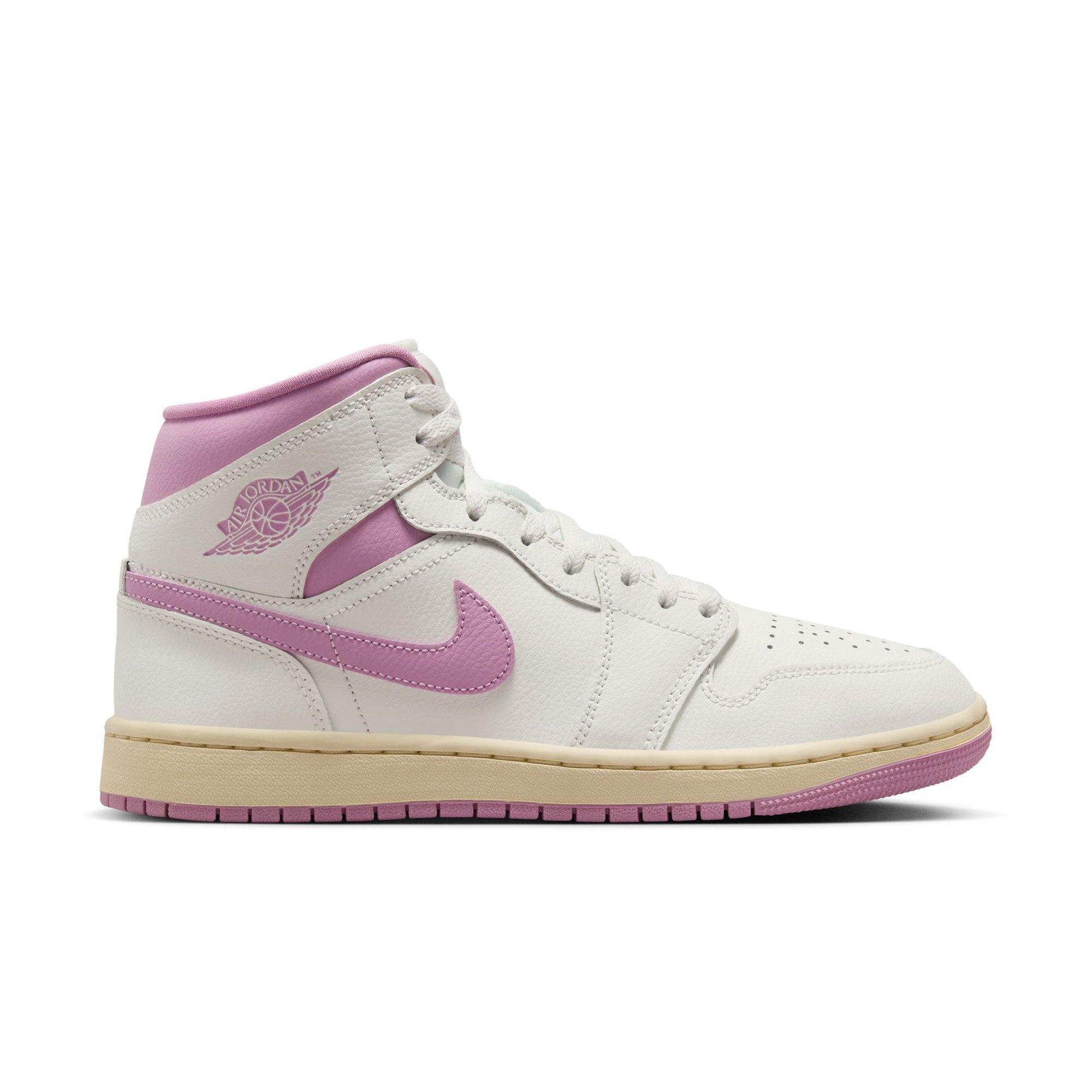 Jordan 1 Mid "Sail/Orchid/Muslin" Women's Shoe - WHITE/PINK Thumbnail View 1