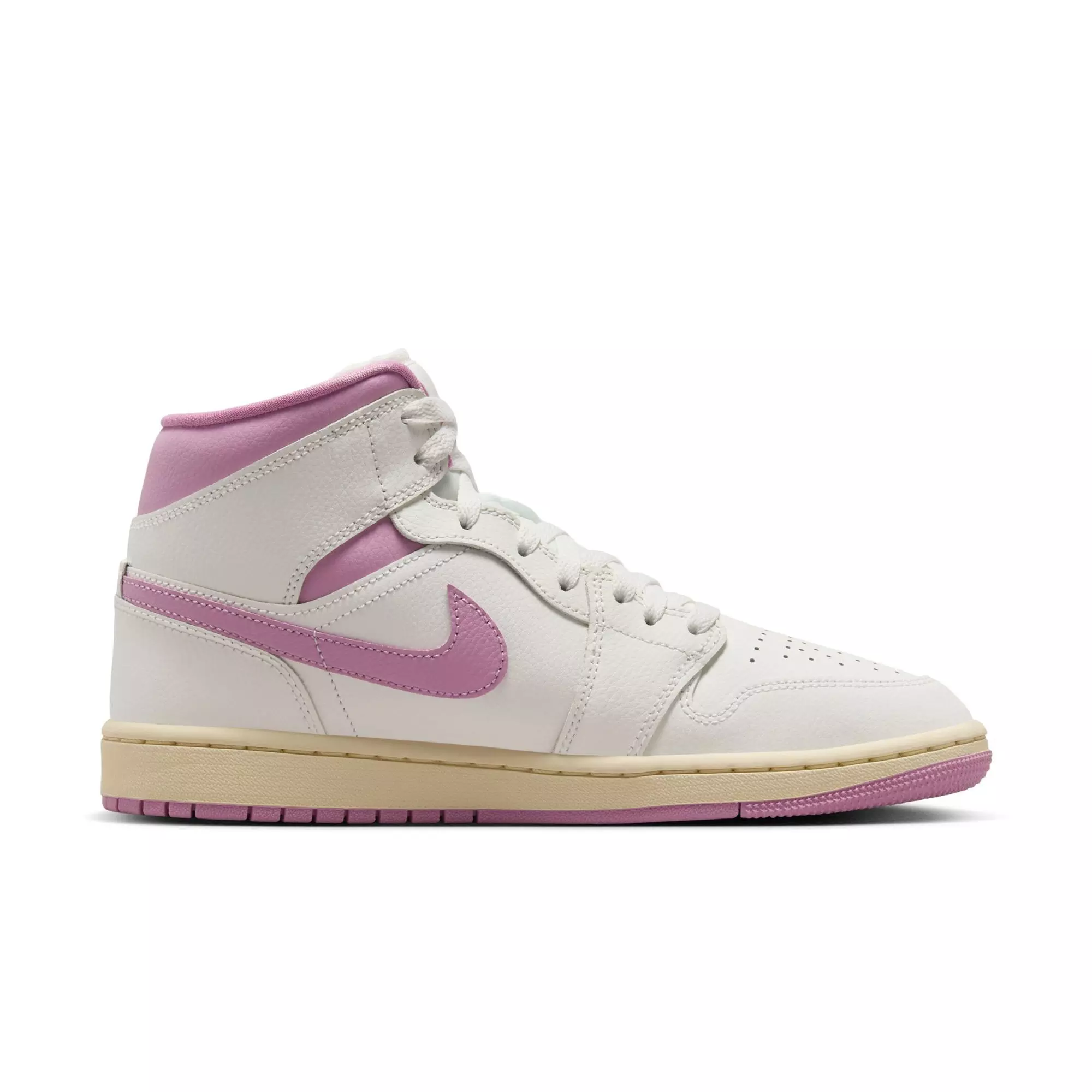 Jordan 1 Mid "Sail/Orchid/Muslin" Women's Shoe - WHITE/PINK