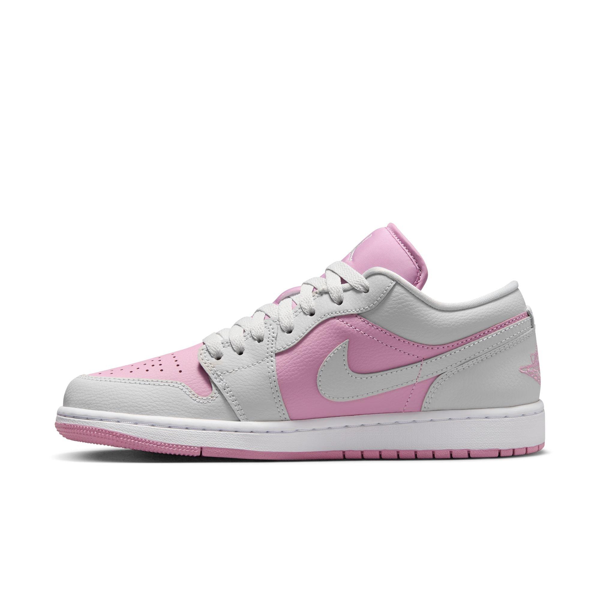 Jordan 1 Low "Orchid/Neutral Grey/White" Women's Shoe - PINK/GREY Thumbnail View 4