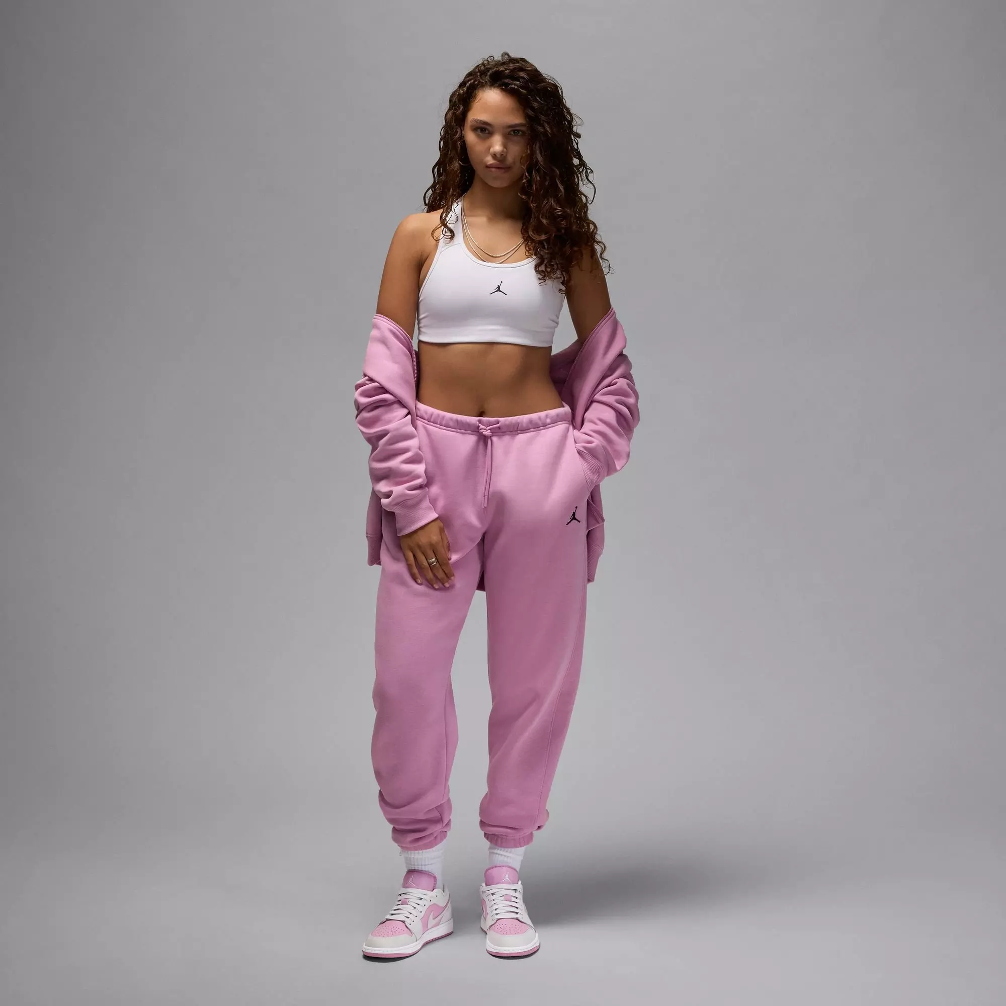 Jordan 1 Low "Orchid/Neutral Grey/White" Women's Shoe - PINK/GREY