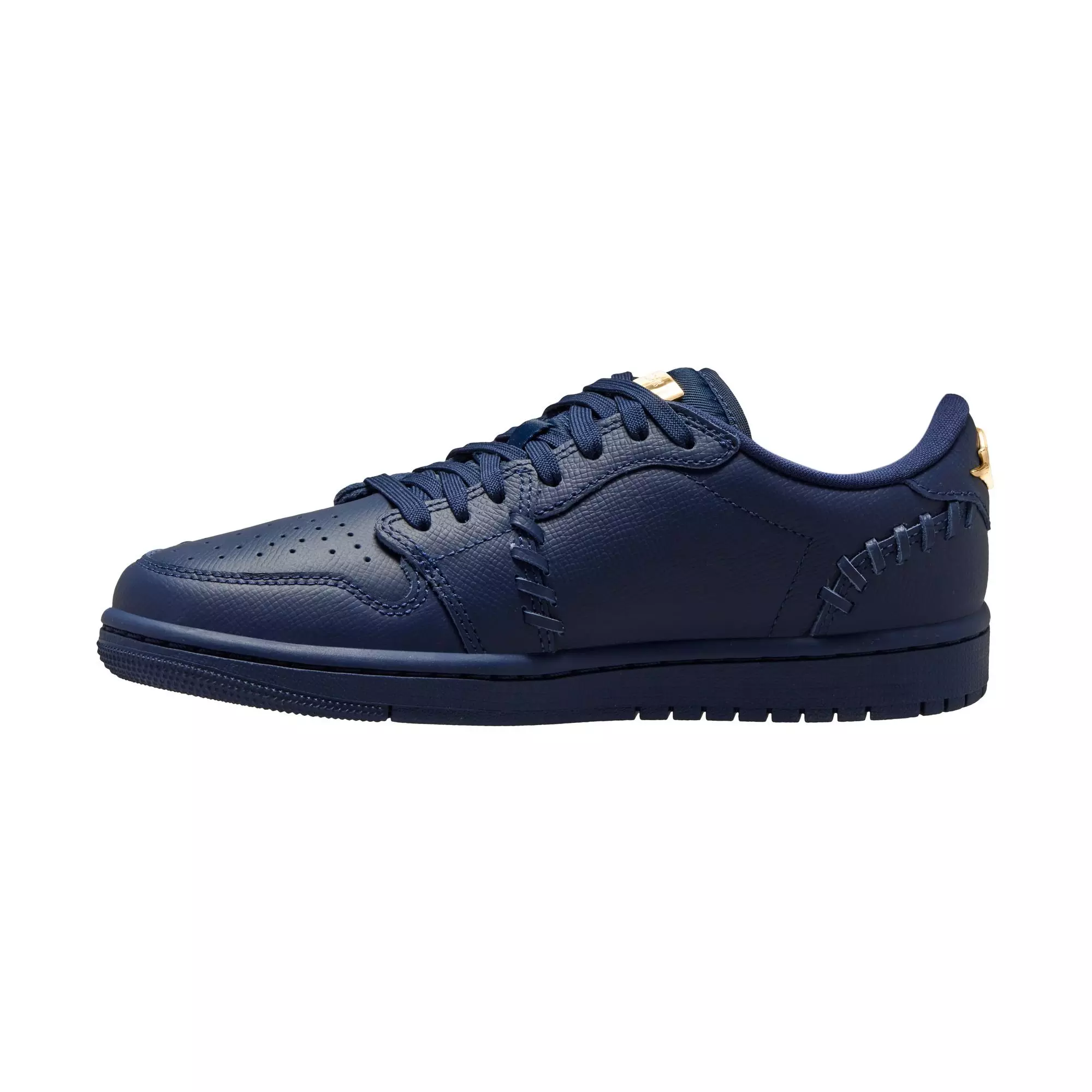 Jordan 1 Low Method of Make "Midnight Navy/Metallic Gold" Women's Shoe - GOLD/NAVY