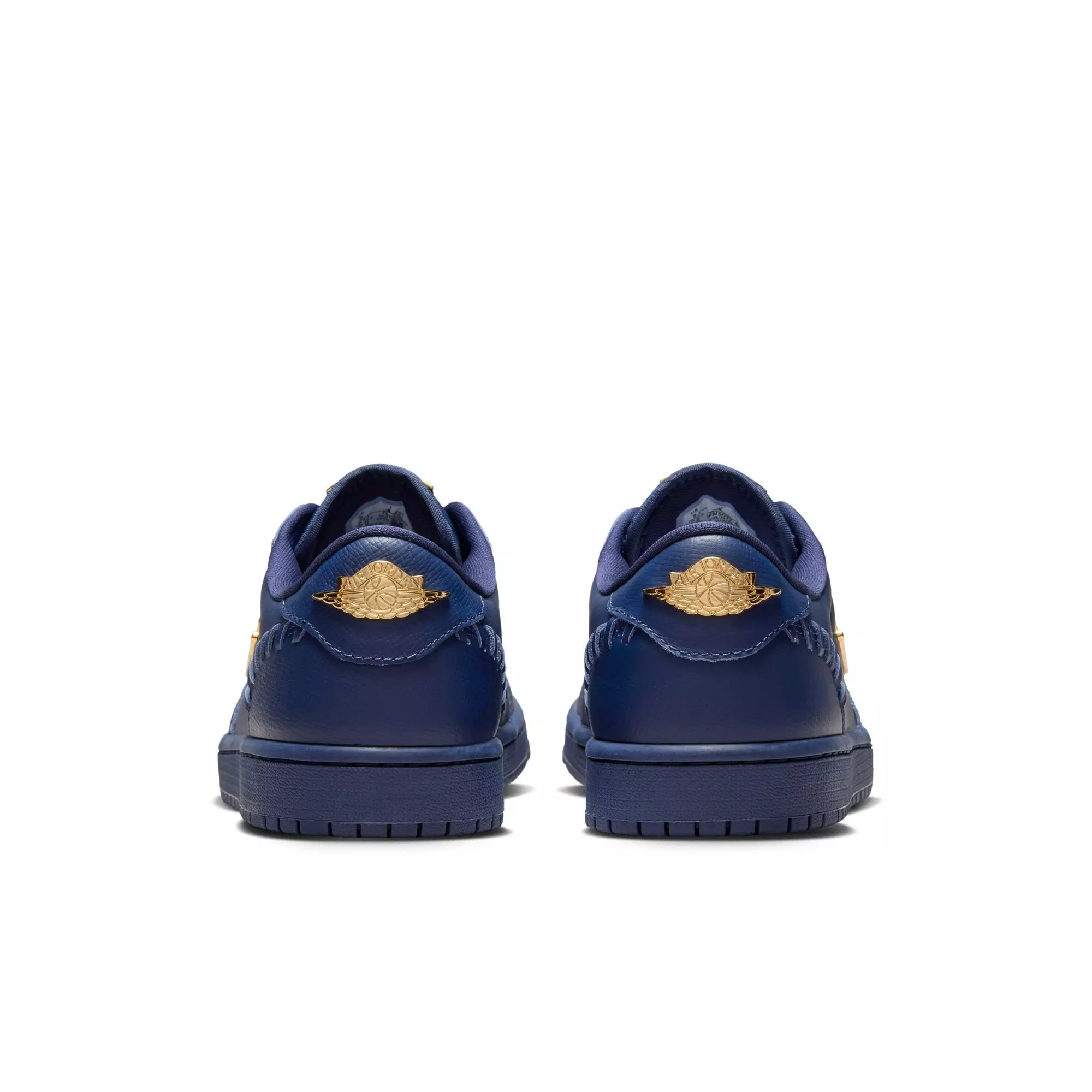 Jordan 1 Low Method of Make "Midnight Navy/Metallic Gold" Women's Shoe - GOLD/NAVY