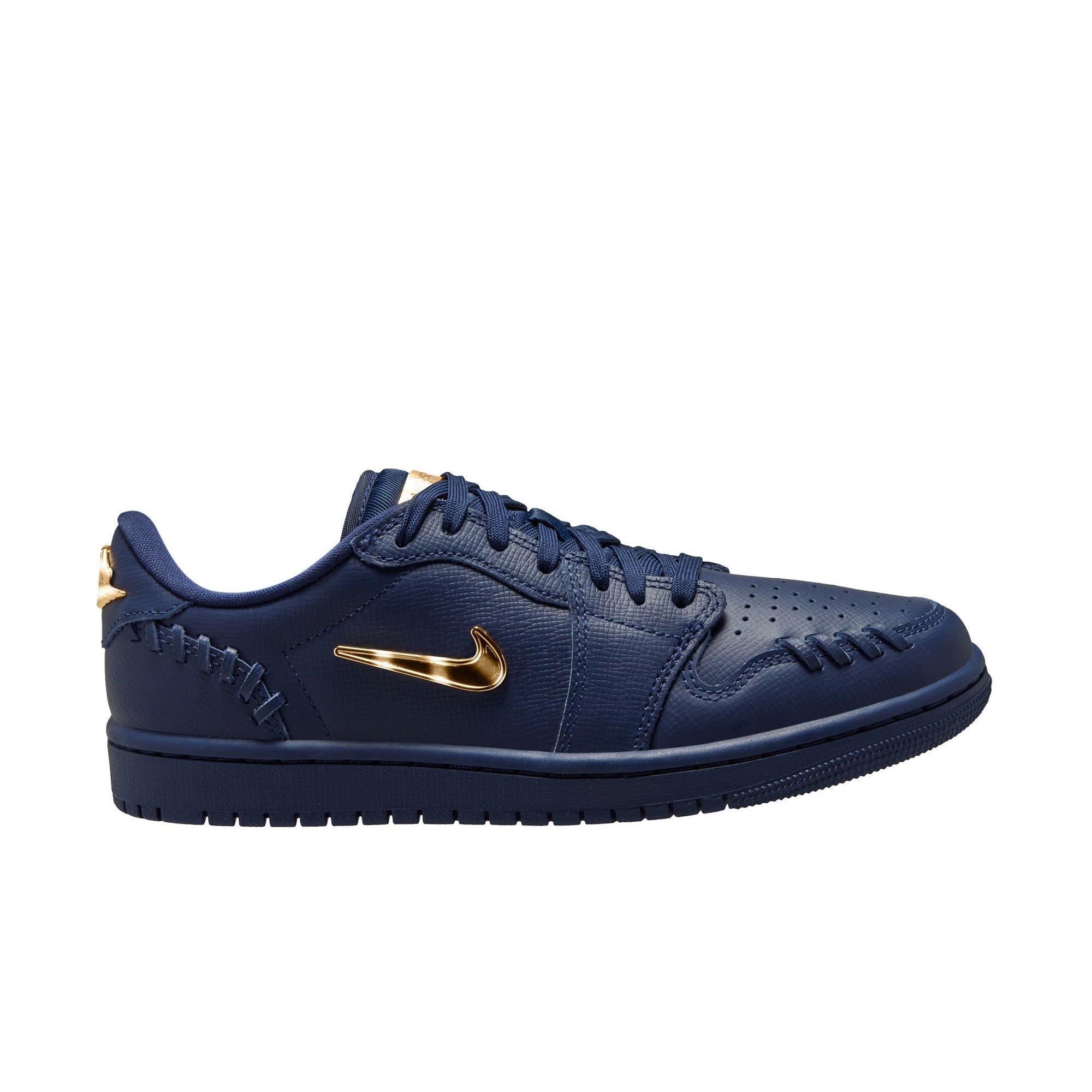 Navy Gold Leather Jordan 1 Low Method of Make | Hibbett display picture 2