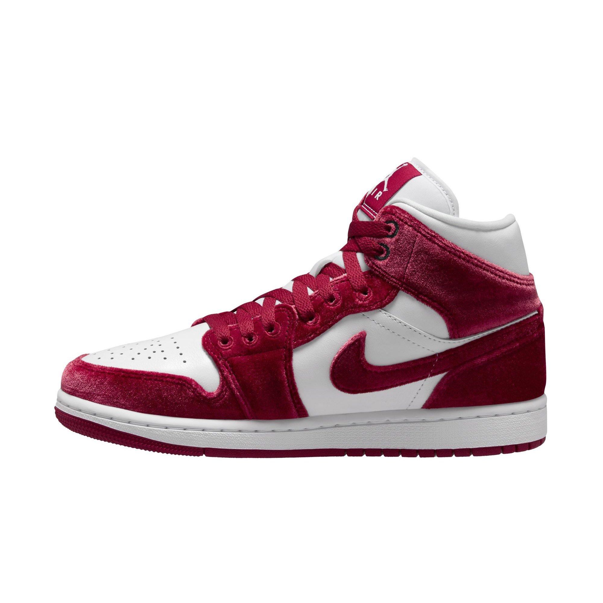 Jordan 1 Mid SE Women's "White/Team Red/Black" Shoe