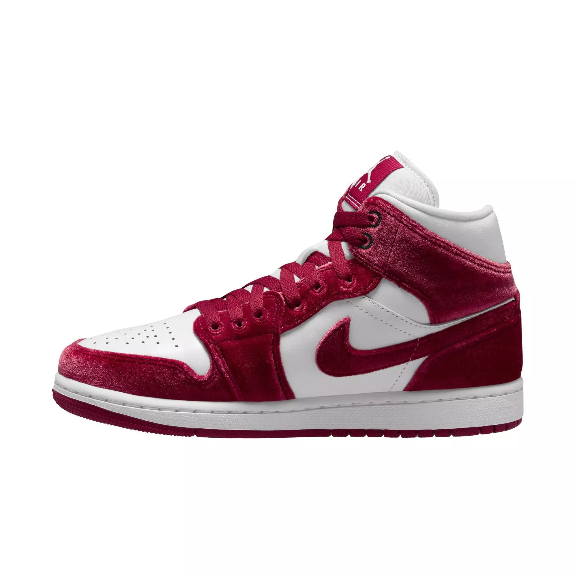 Jordan 1 Mid SE "White/Team Red/Black" Women's Shoe - WHITE/RED