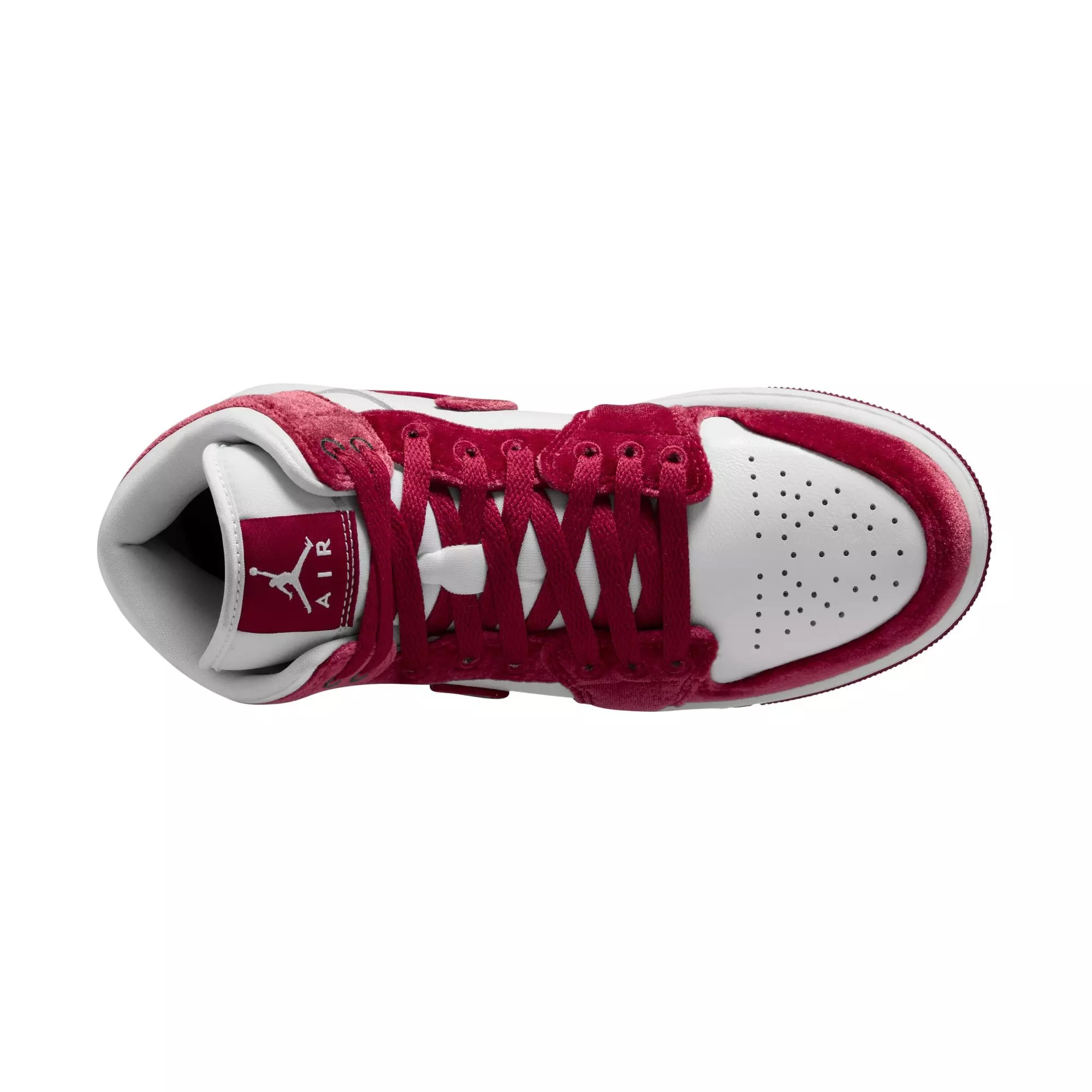 Jordan 1 Mid SE "White/Team Red/Black" Women's Shoe - WHITE/RED