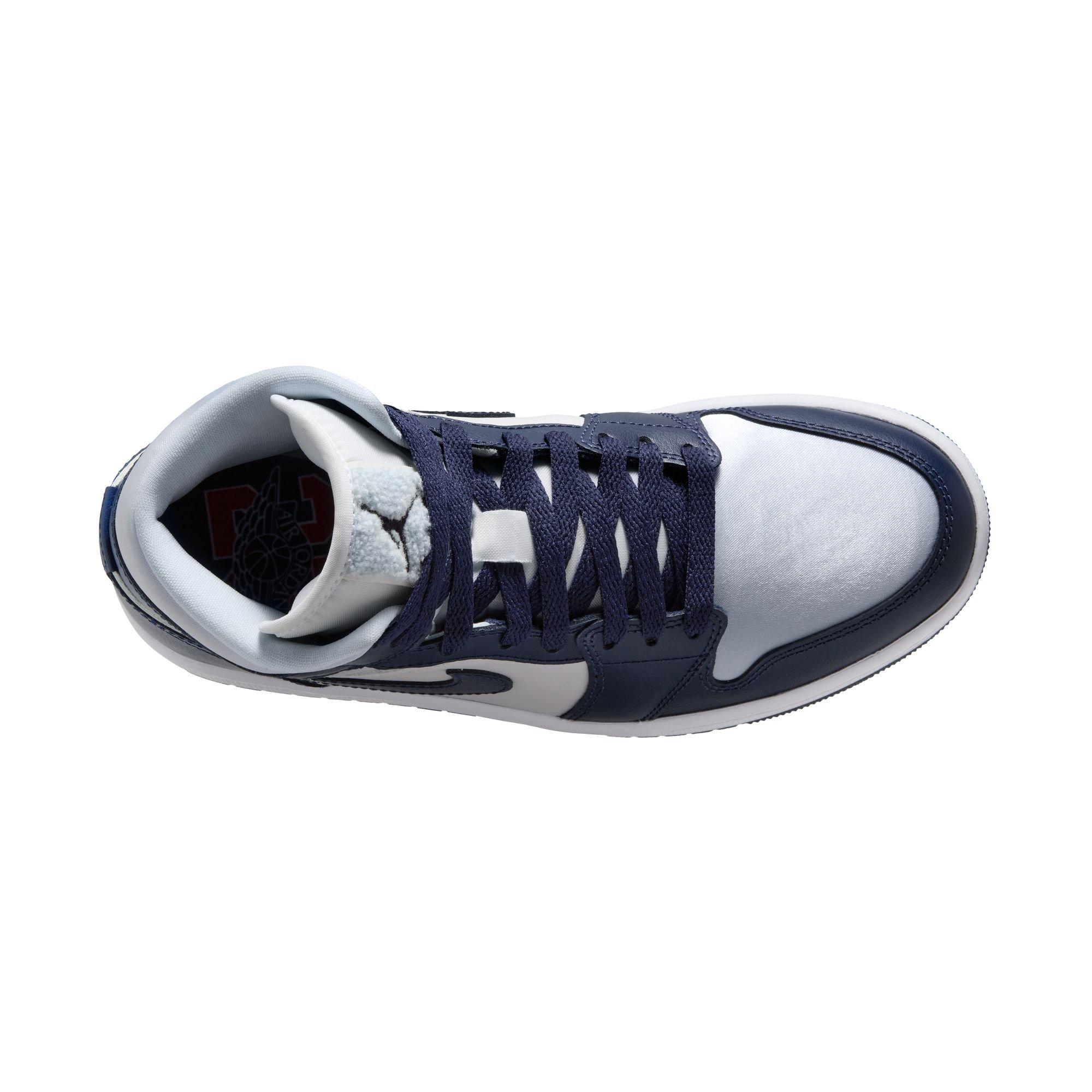 Jordan 1 Mid SE Women's "Football Grey/Navy/White" Shoe