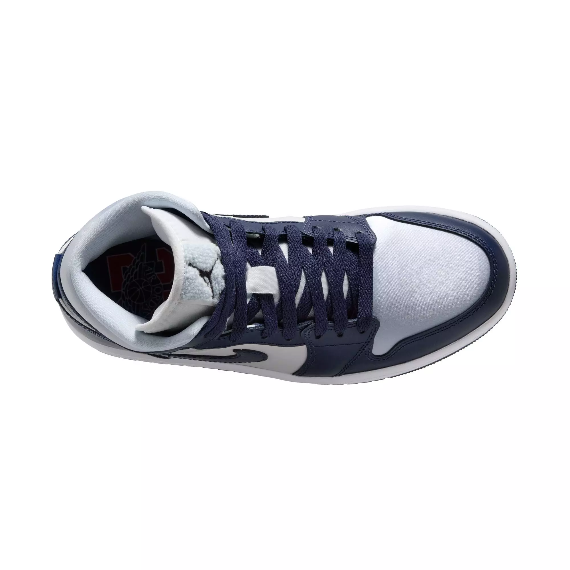 Jordan 1 Mid SE "Football Grey/Midnight Navy/White" Women's Shoe - GREY/NAVY