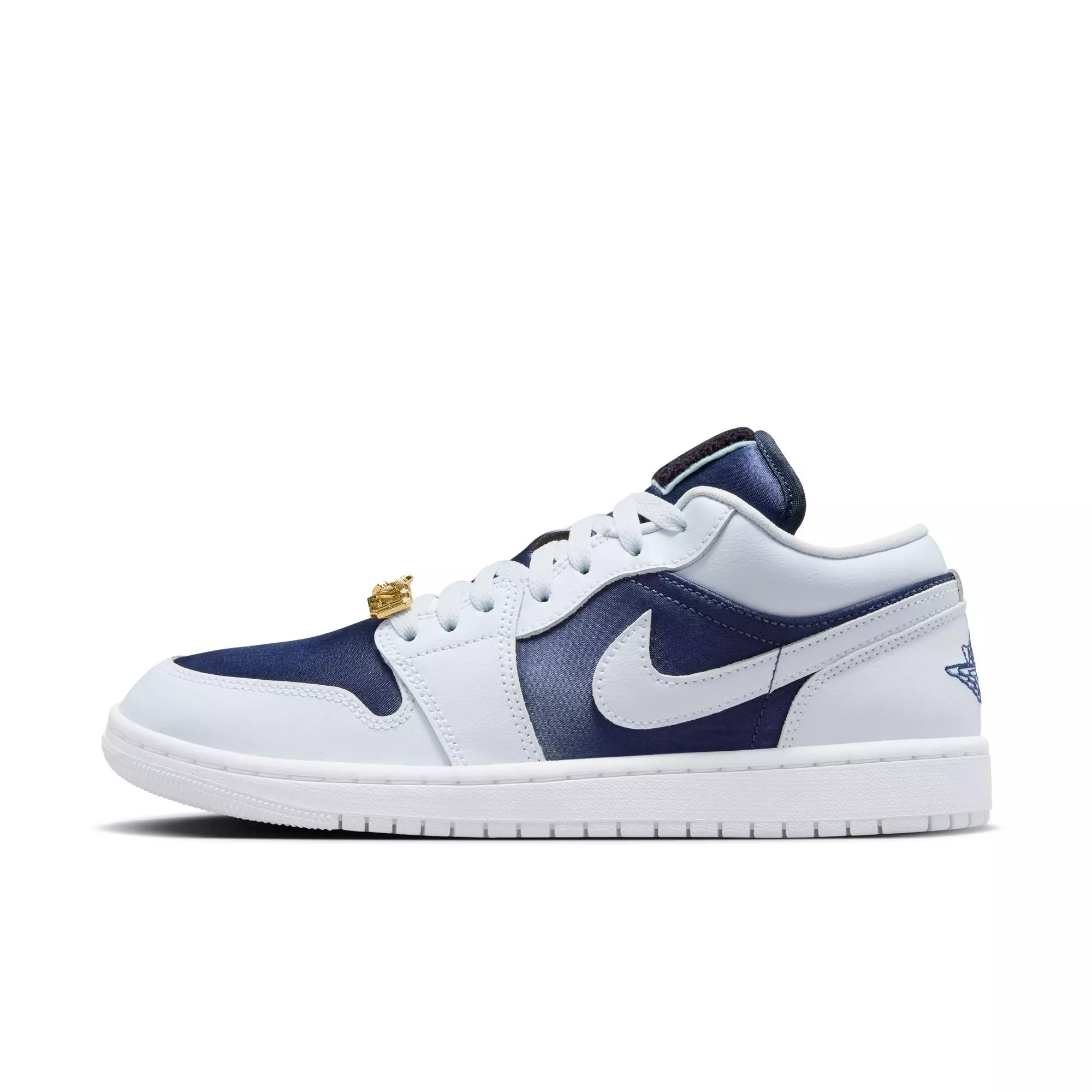 Jordan 1 Low SE "Football Grey/Midnight Navy/White" Women's Shoe - GREY/NAVY