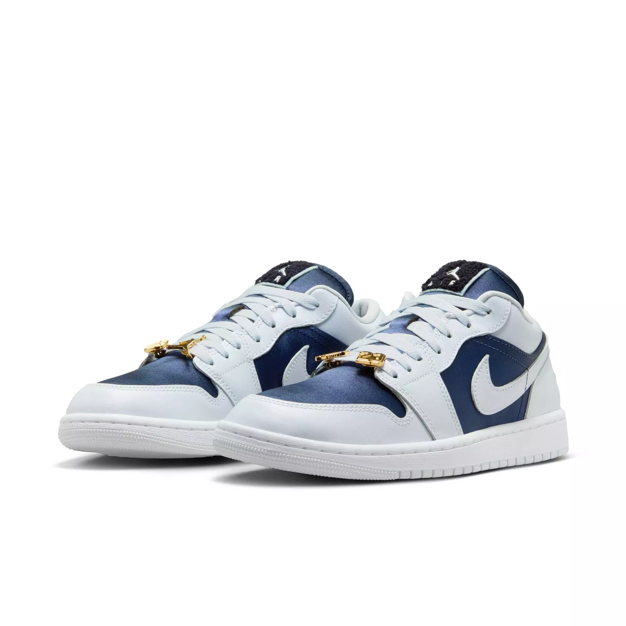 Jordan 1 Low SE "Football Grey/Midnight Navy/White" Women's Shoe - GREY/NAVY