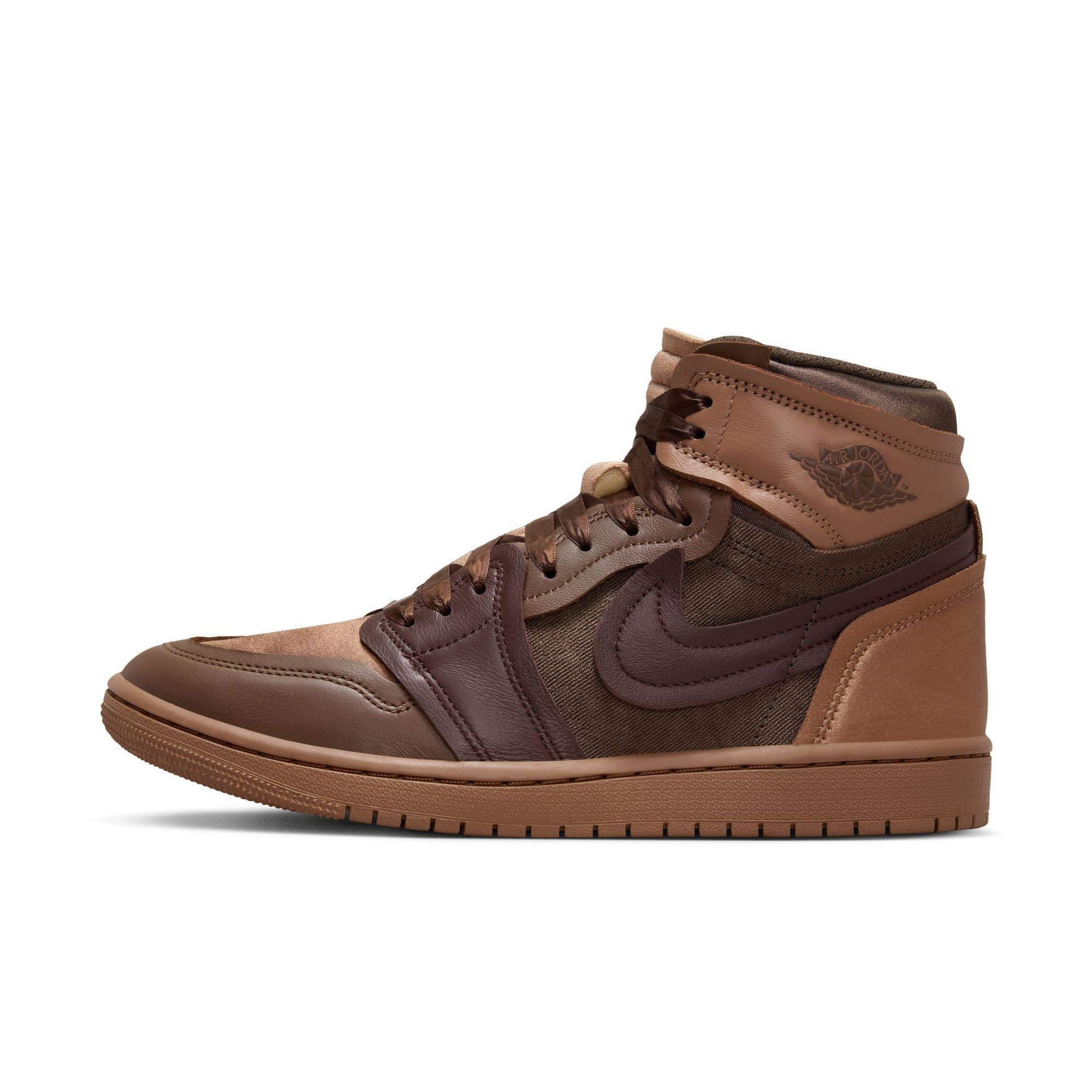 Jordan 1 High Method of Make "Archaeo Brown/Earth/Cacao Wow" Women's Shoe - BROWN Thumbnail View 3