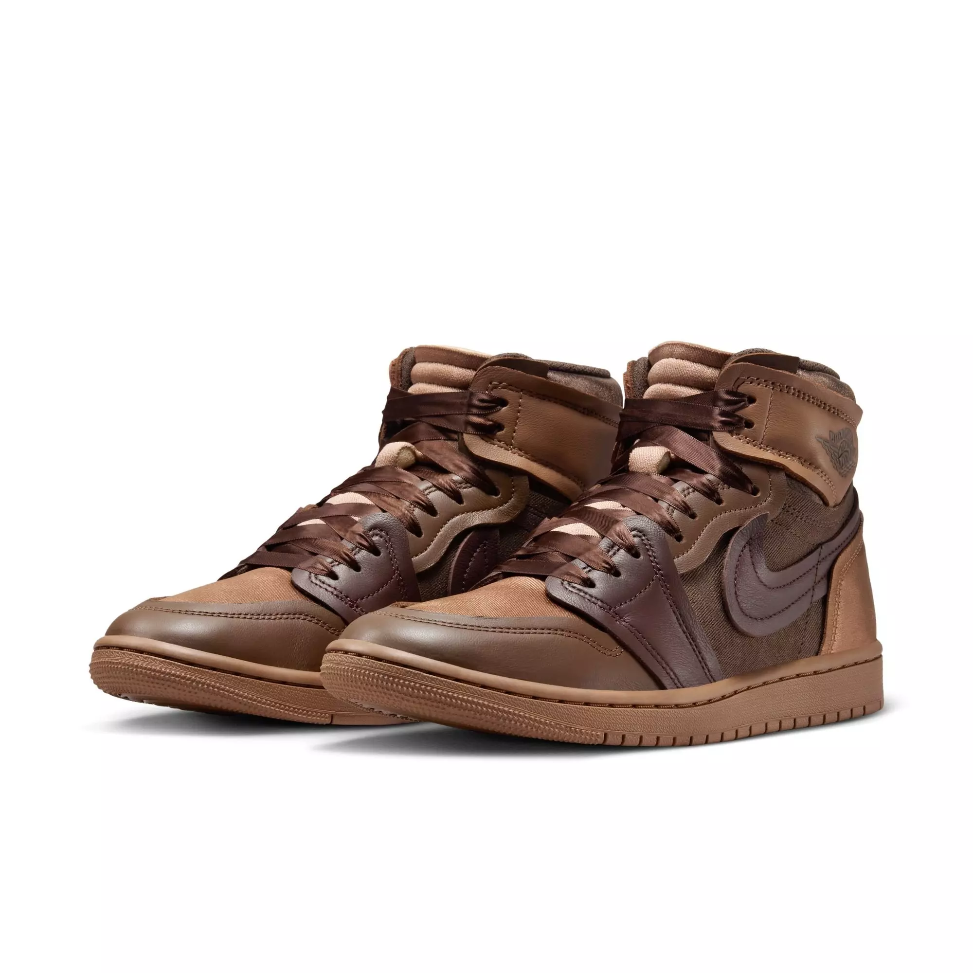 Jordan 1 High Method of Make "Archaeo Brown/Earth/Cacao Wow" Women's Shoe - BROWN