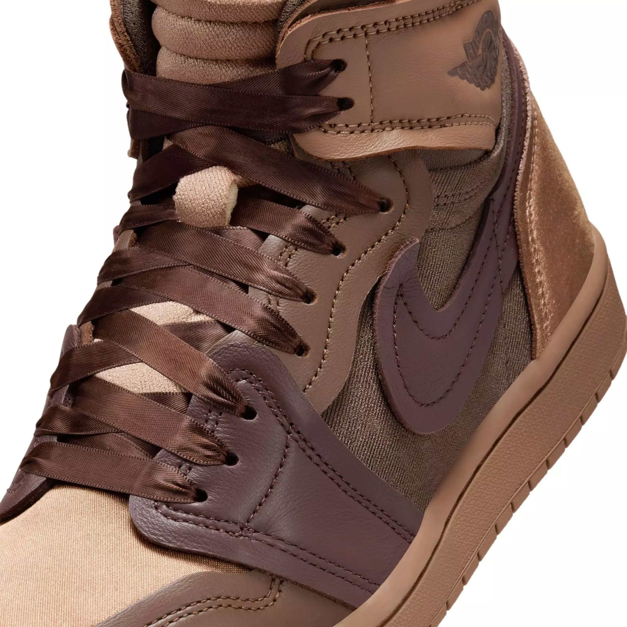 Jordan 1 High Method of Make "Archaeo Brown/Earth/Cacao Wow" Women's Shoe - BROWN