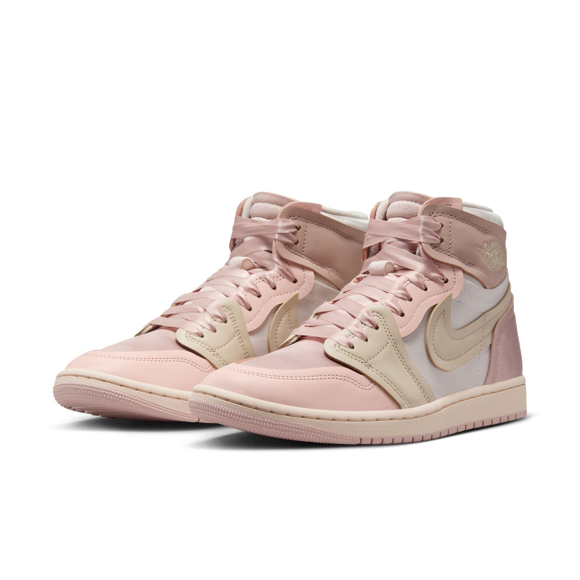 Jordan 1 High Method of Make "Pink Oxford/Legend Lt Brown/Atmosphere" Women's Shoe - PINK/GREY Thumbnail View 5