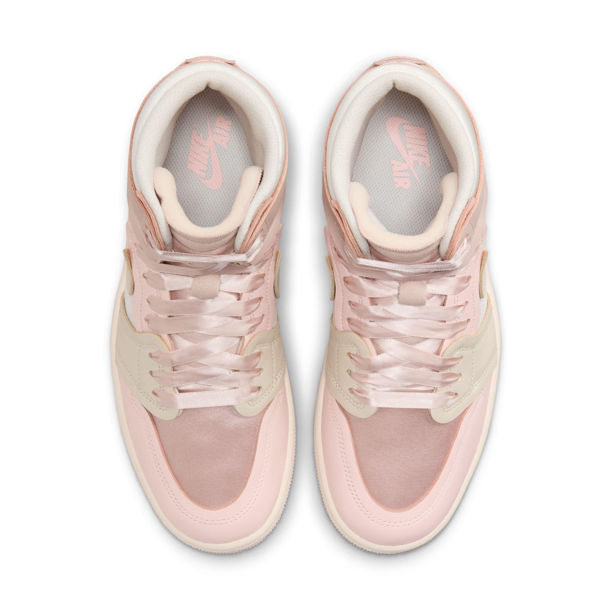 Jordan 1 High Method of Make "Pink Oxford/Legend Lt Brown/Atmosphere" Women's Shoe - PINK/GREY Thumbnail View 6