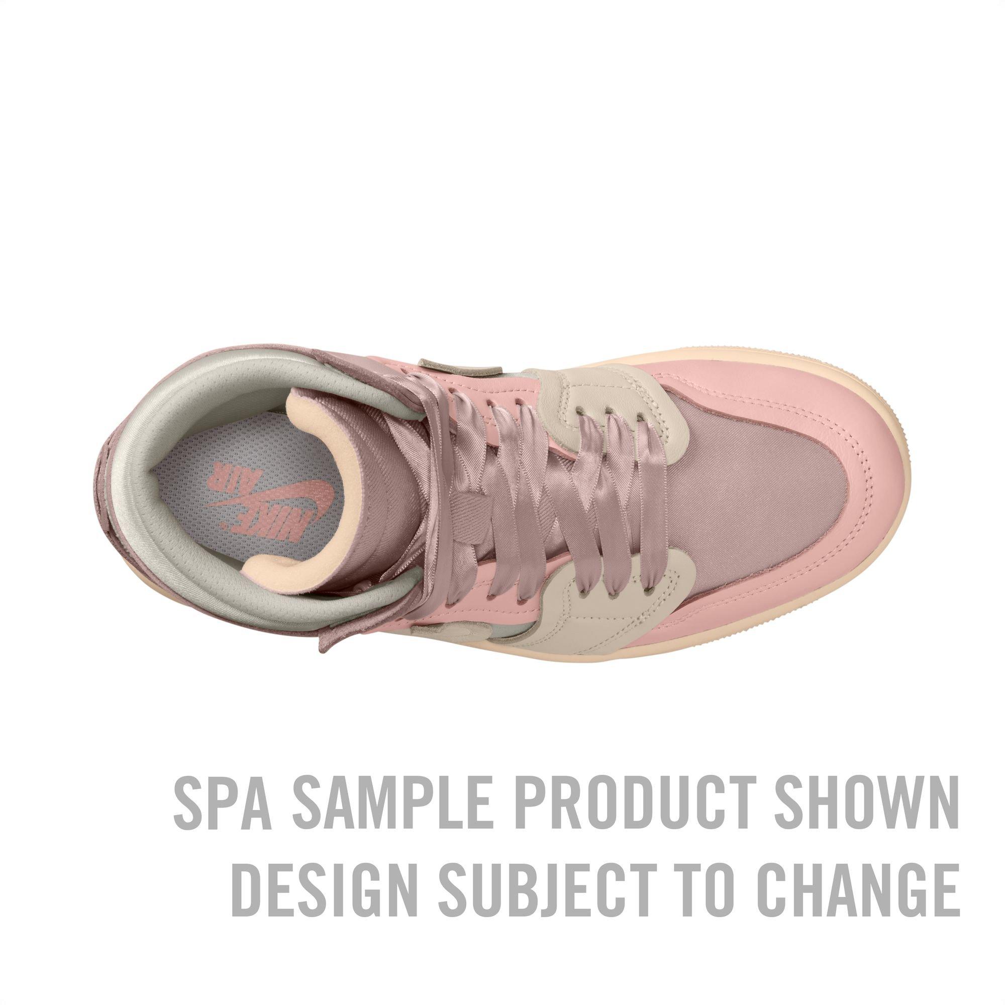 Jordan 1 High Method of Make "Pink Oxford/Legend Lt Brown/Atmosphere" Women's Shoe - PINK/GREY Thumbnail View 8