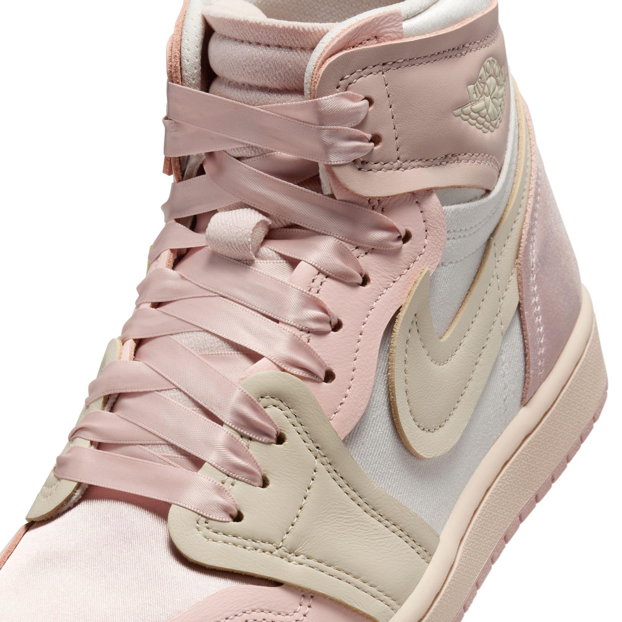 Jordan 1 High Method of Make "Pink Oxford/Legend Lt Brown/Atmosphere" Women's Shoe - PINK/GREY Thumbnail View 10