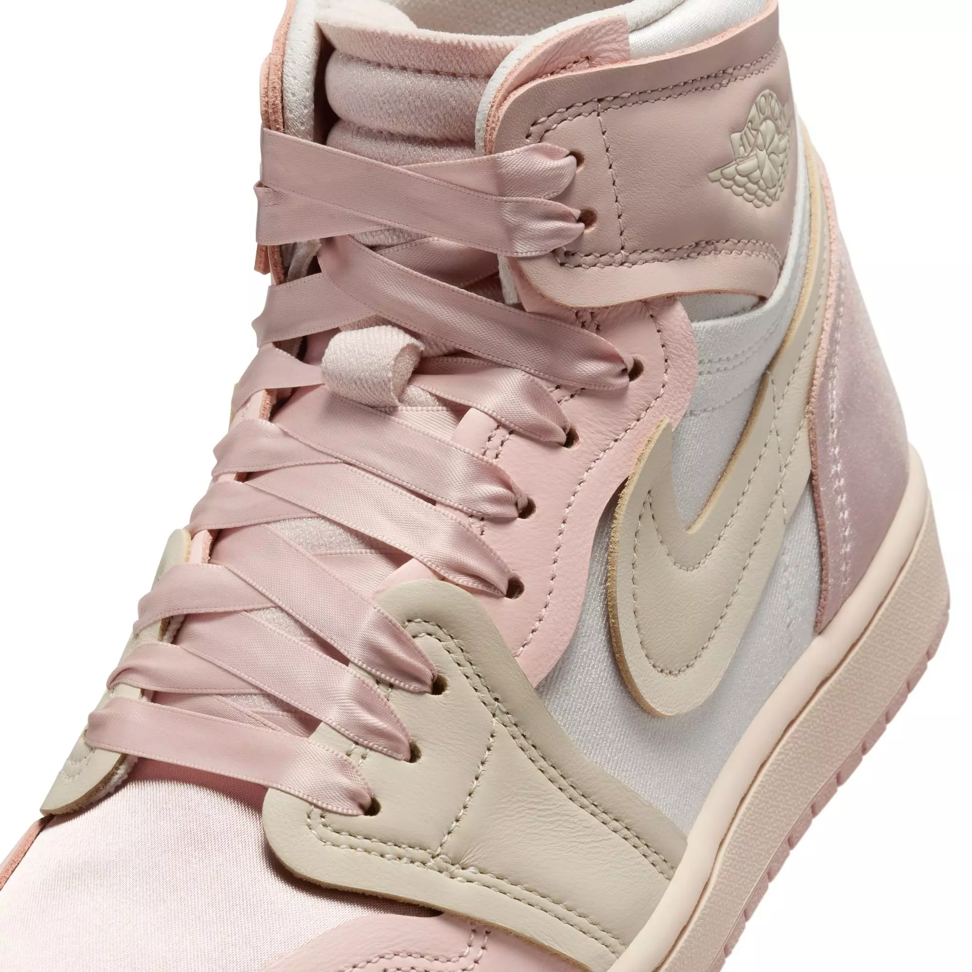 Jordan 1 High Method of Make "Pink Oxford/Legend Lt Brown/Atmosphere" Women's Shoe - PINK/GREY