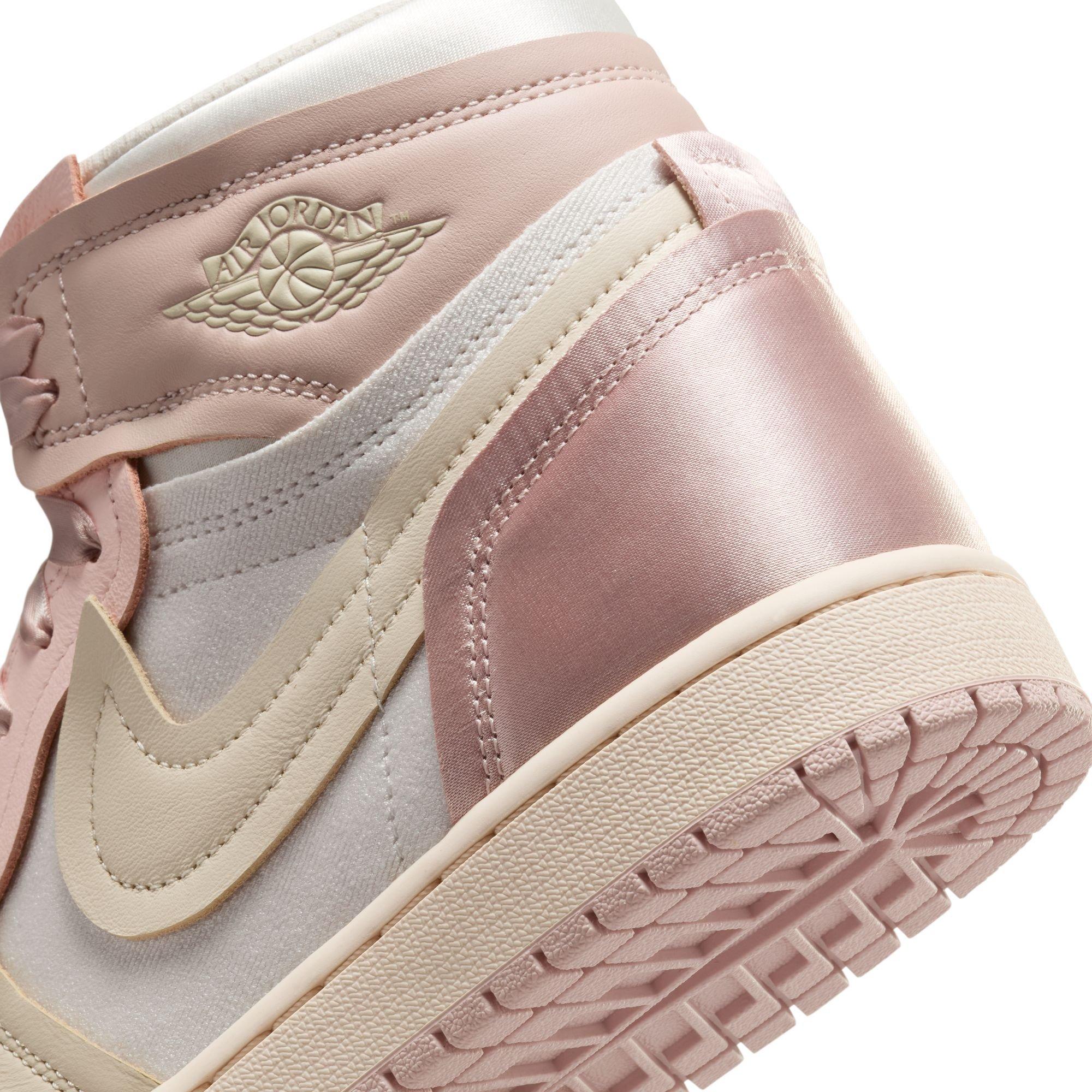 Jordan 1 High Method of Make "Pink Oxford/Legend Lt Brown/Atmosphere" Women's Shoe - PINK/GREY Thumbnail View 11