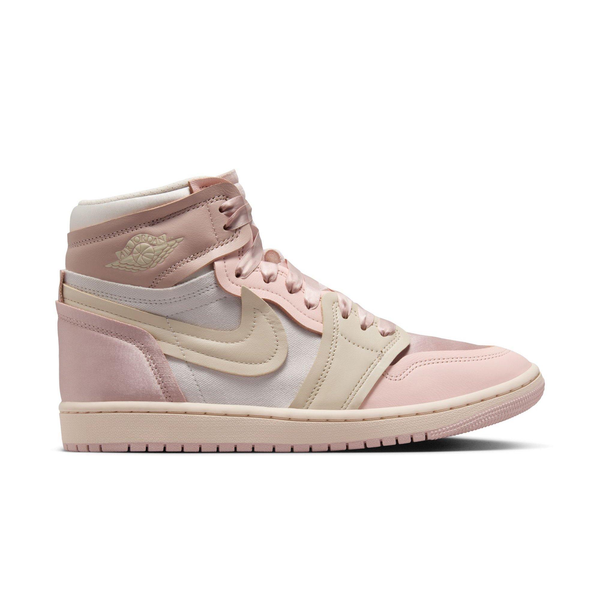 Jordan 1 High Method of Make "Pink Oxford/Legend Lt Brown/Atmosphere" Women's Shoe - PINK/GREY