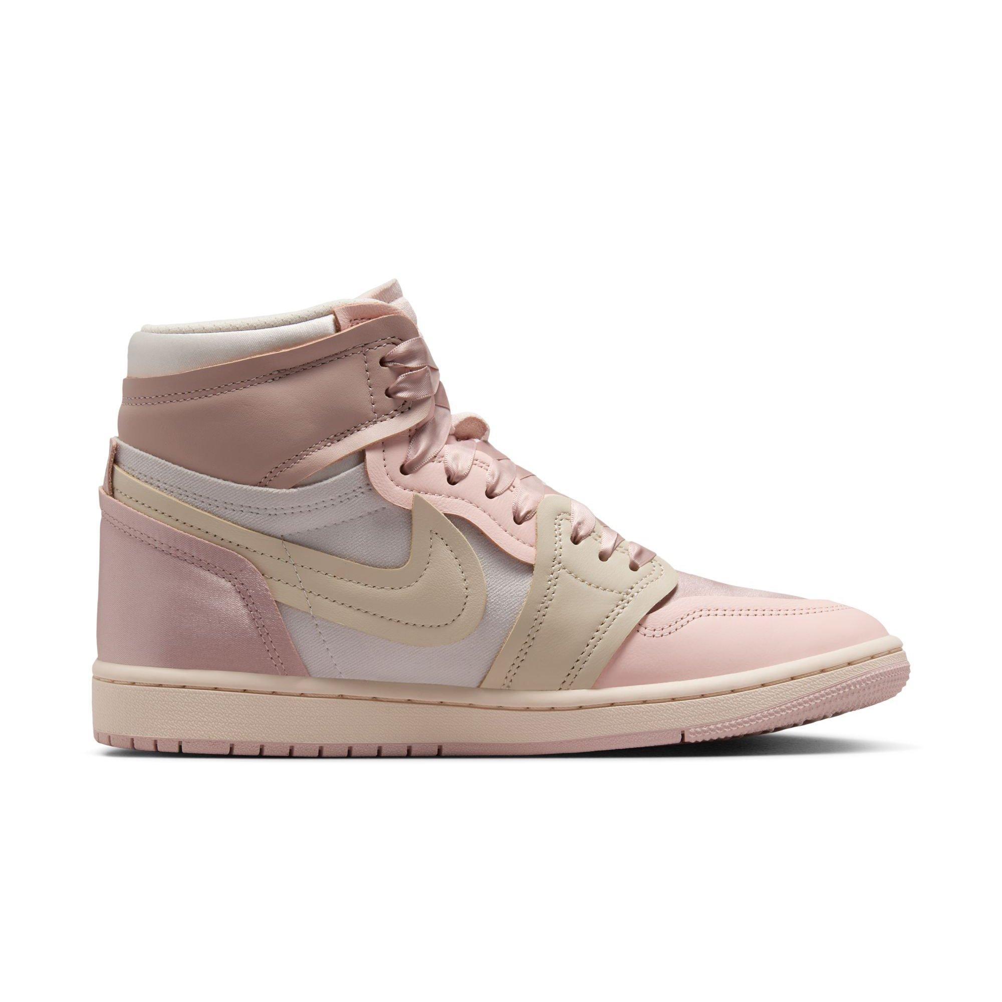 Jordan 1 High Method of Make "Pink Oxford/Legend Lt Brown/Atmosphere" Women's Shoe - PINK/GREY Thumbnail View 2