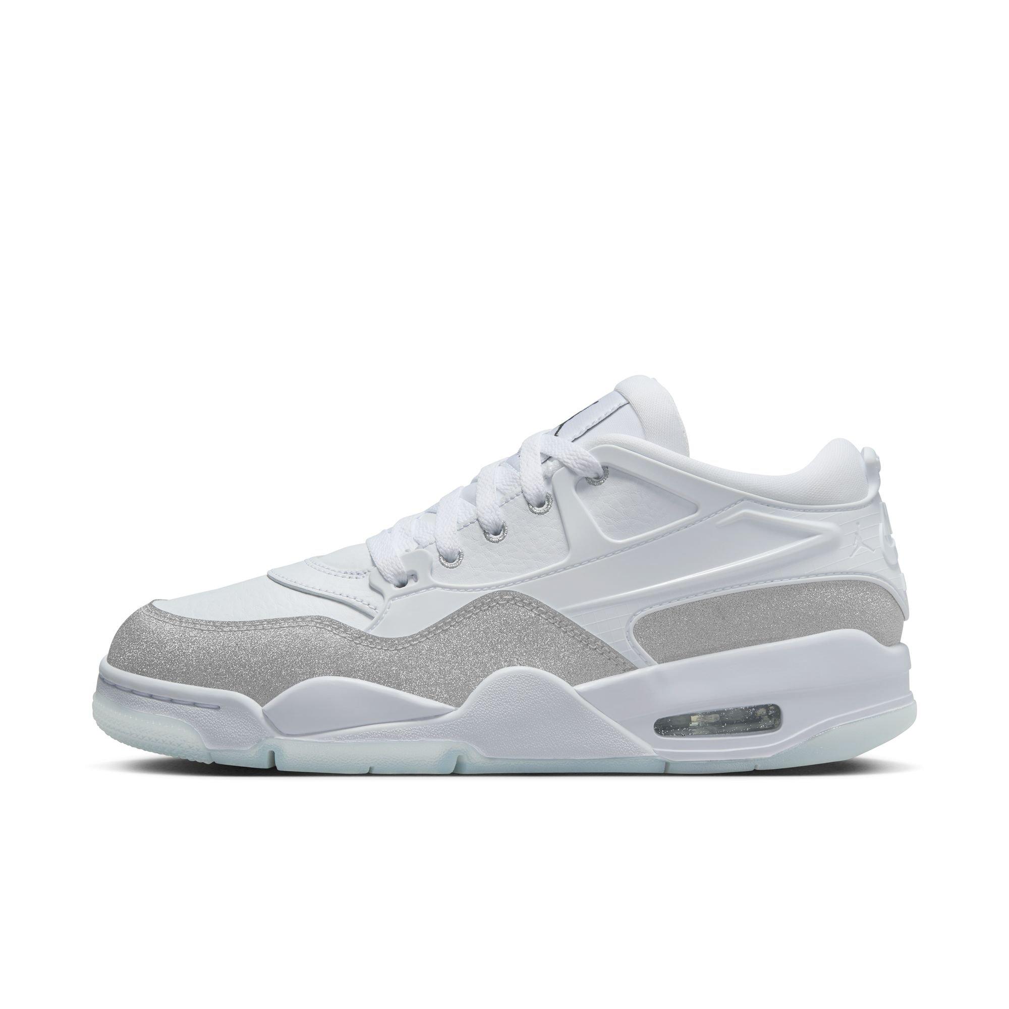 Jordan 4 RM "White/Metallic Silver" Women's Shoe - WHITE/SILVER Thumbnail View 3