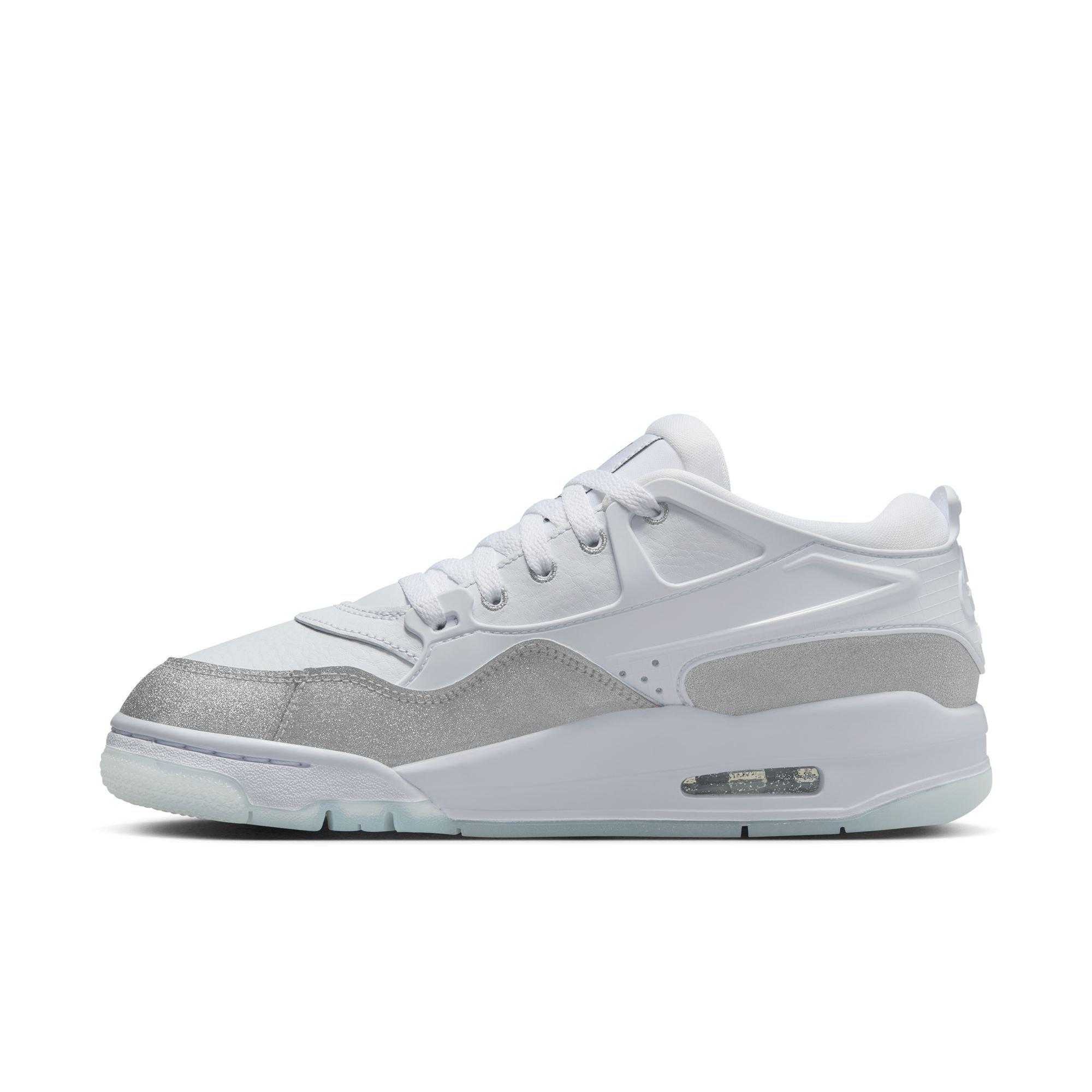 Jordan 4 RM "White/Metallic Silver" Women's Shoe - WHITE/SILVER Thumbnail View 4