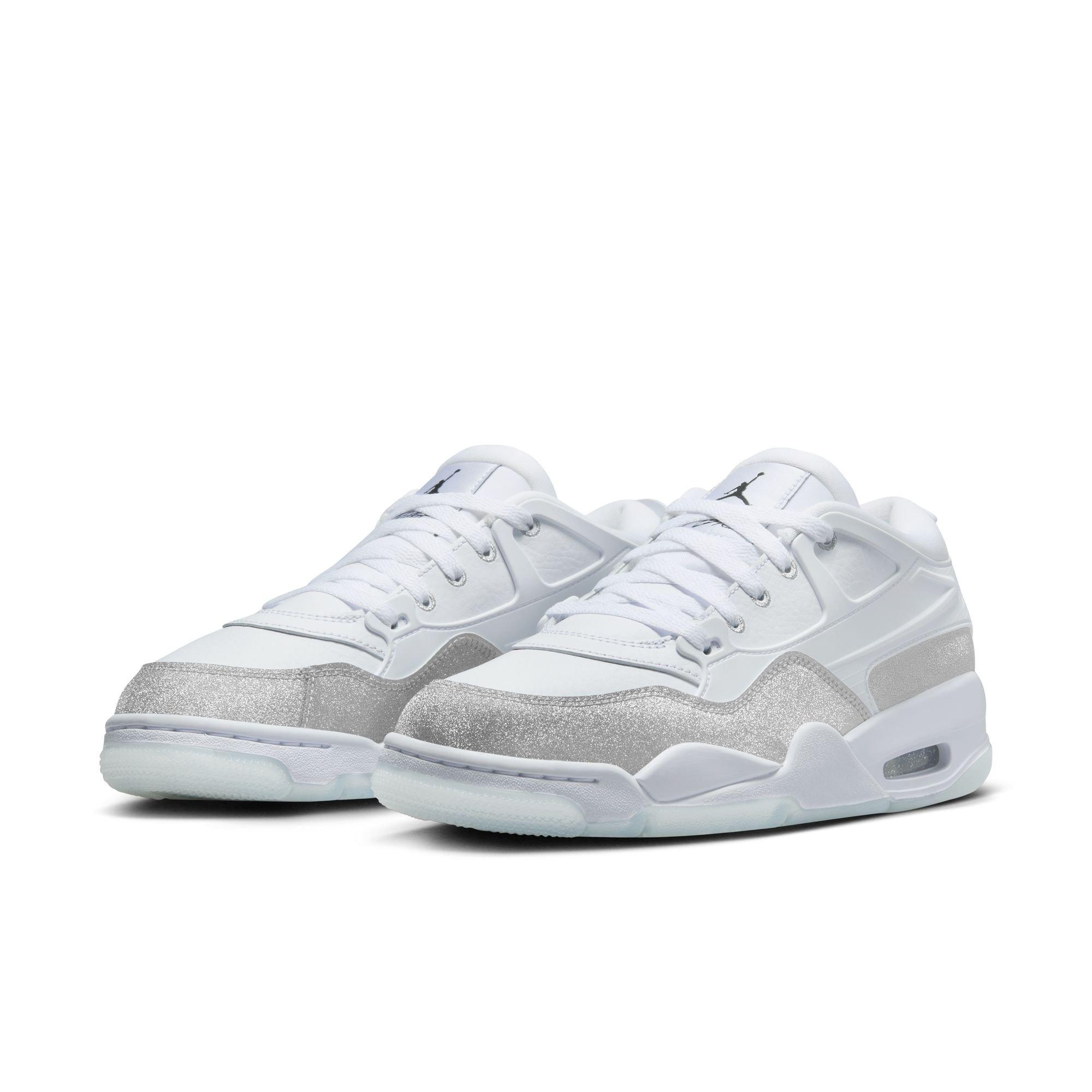 Jordan 4 RM "White/Metallic Silver" Women's Shoe - WHITE/SILVER Thumbnail View 5