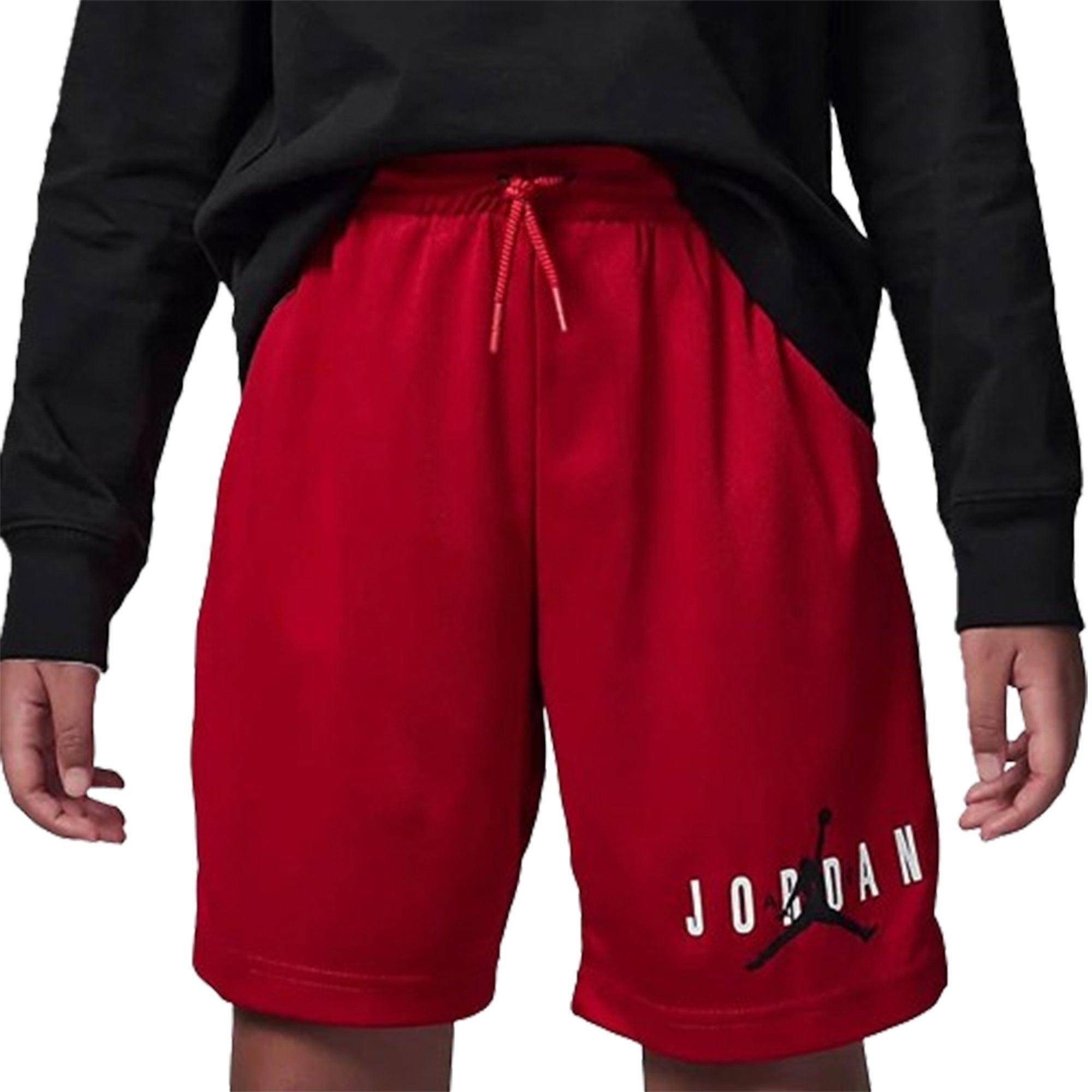 Jordan Big Boys' Essential Mesh Shorts - RED Thumbnail View 1