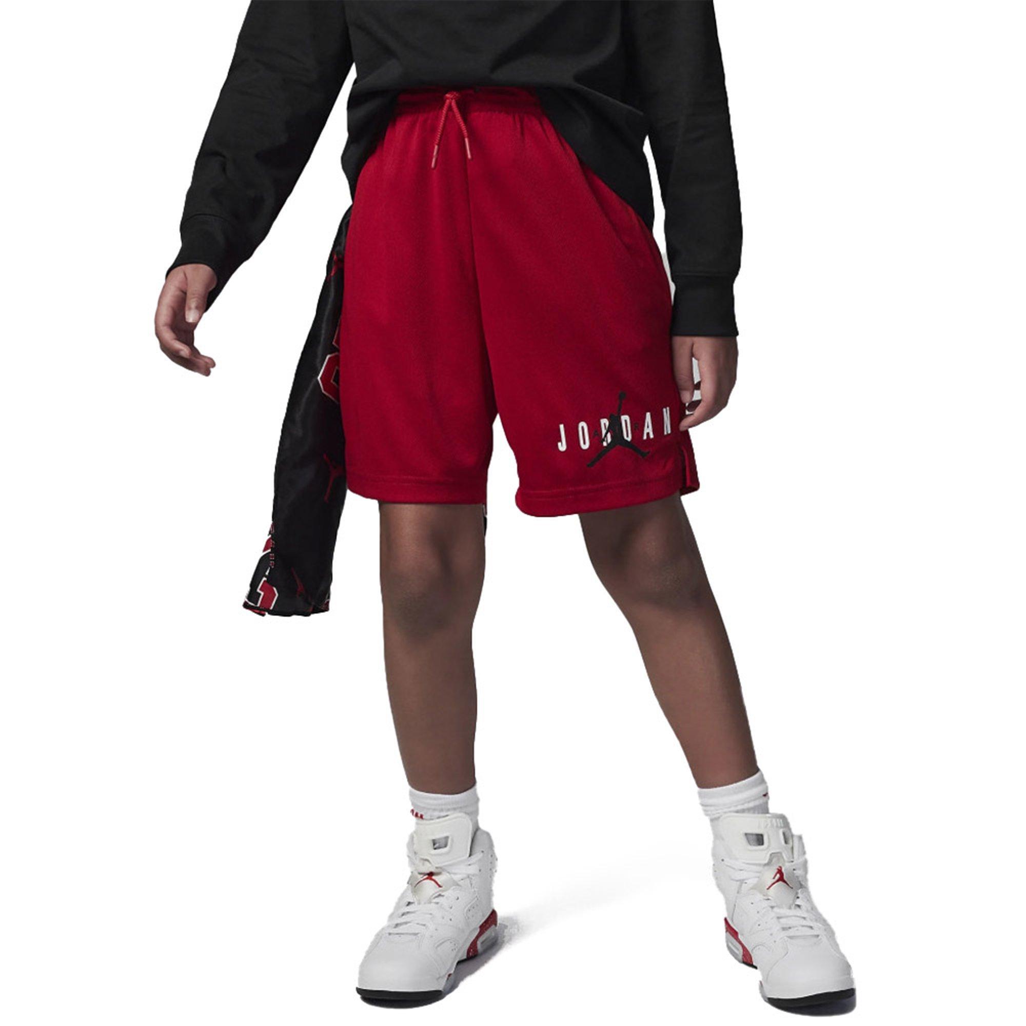 Jordan Big Boys' Essential Mesh Shorts - RED Thumbnail View 4