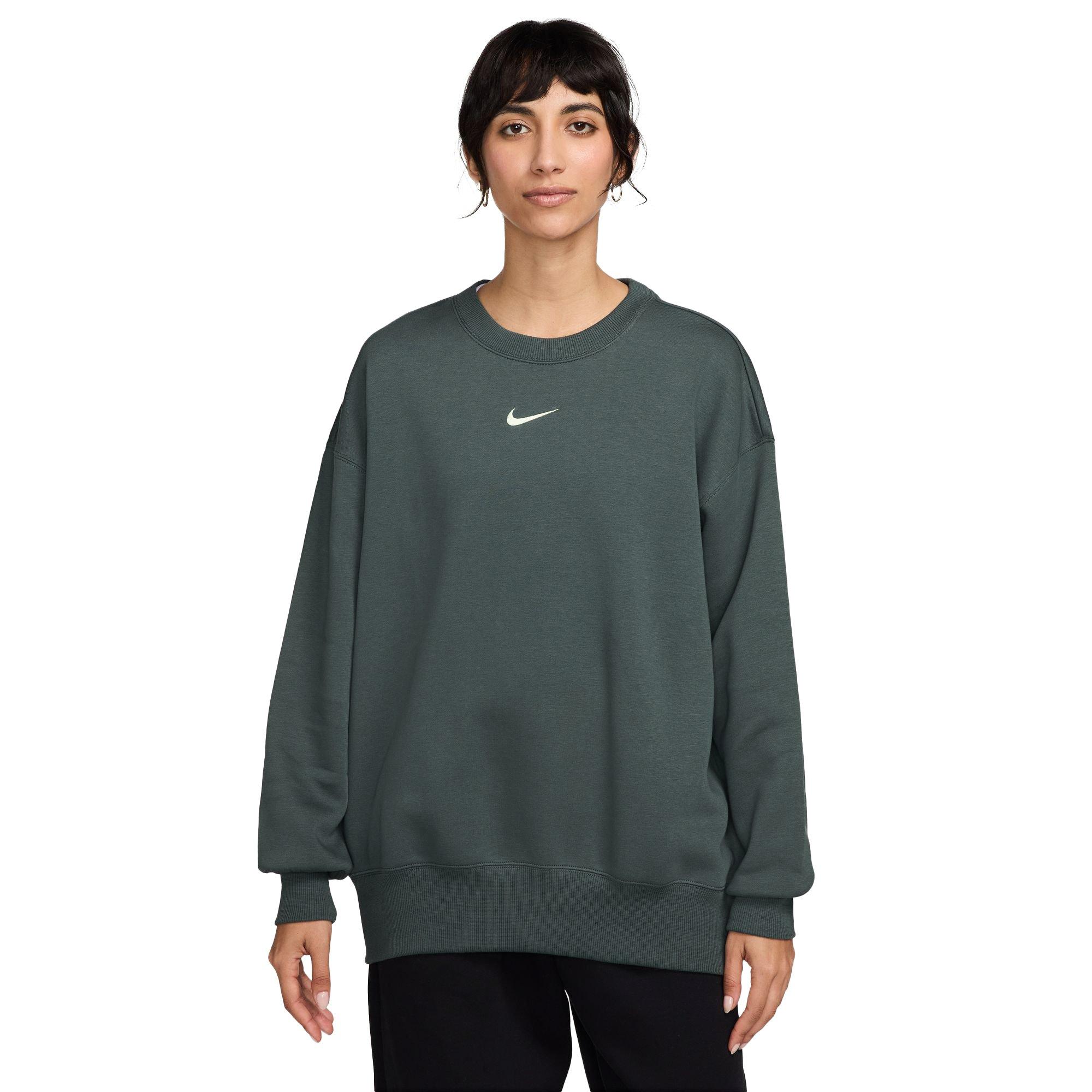 Nike Women's Sportswear Phoenix Fleece Oversized Crewneck Sweatshirt - GREEN Thumbnail View 1