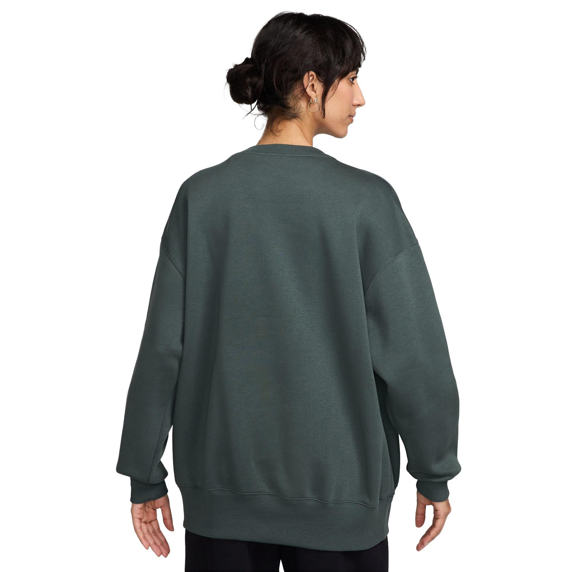 Nike Women's Sportswear Phoenix Fleece Oversized Crewneck Sweatshirt - GREEN Thumbnail View 2