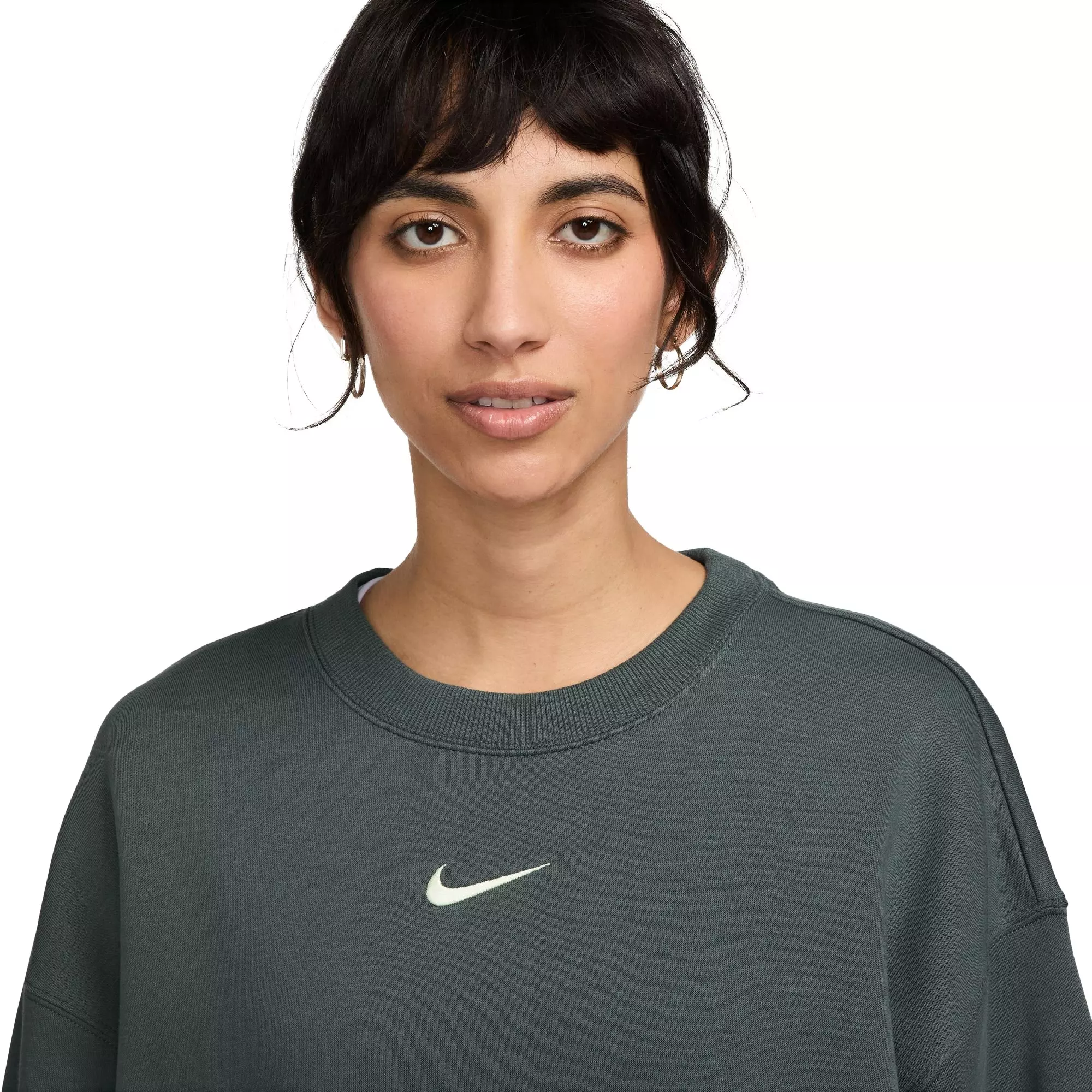 Nike Women's Sportswear Phoenix Fleece Oversized Crewneck Sweatshirt - Green - GREEN