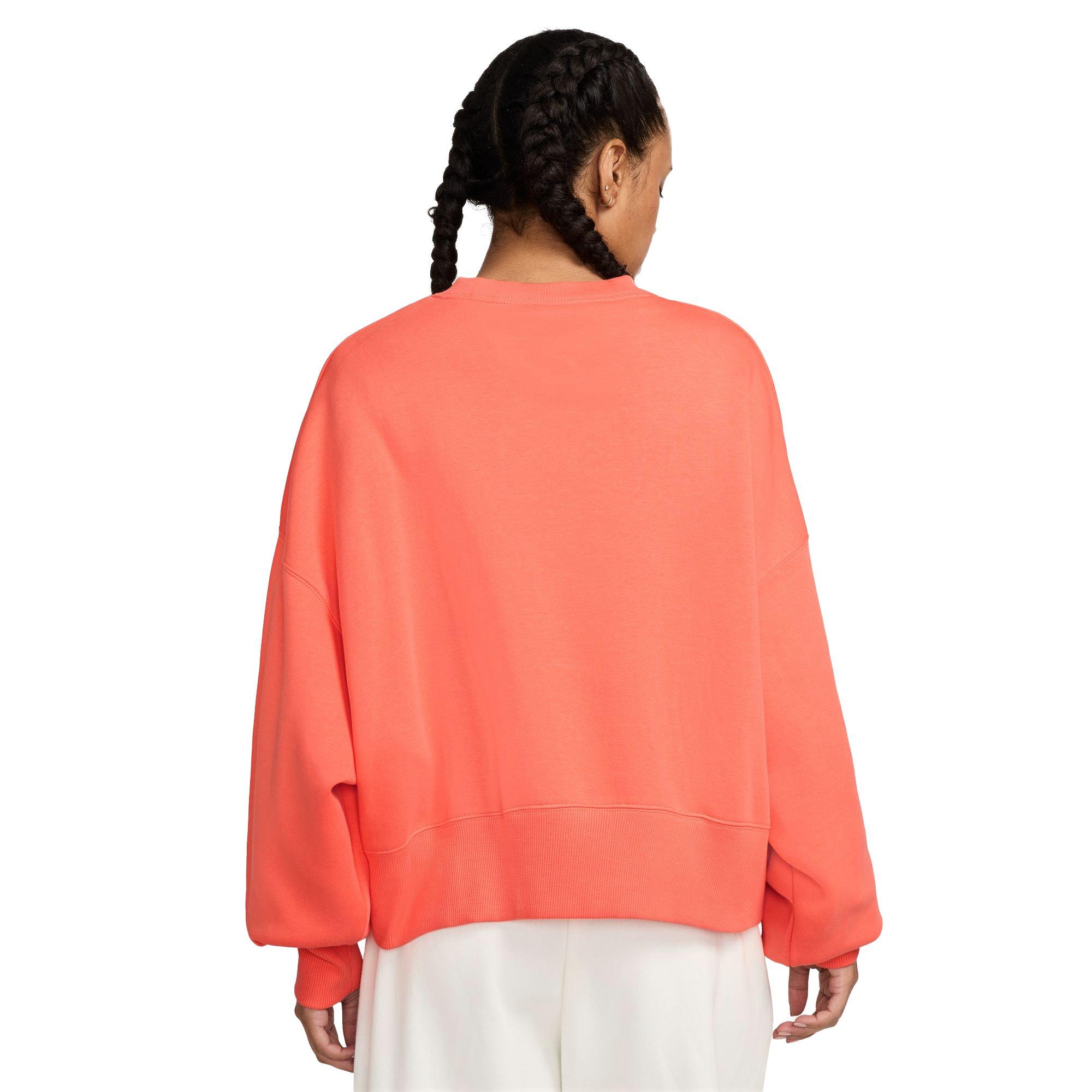 Nike Women's Sportswear Phoenix Fleece Oversized Crewneck Sweatshirt-Orange - ORANGE Thumbnail View 2