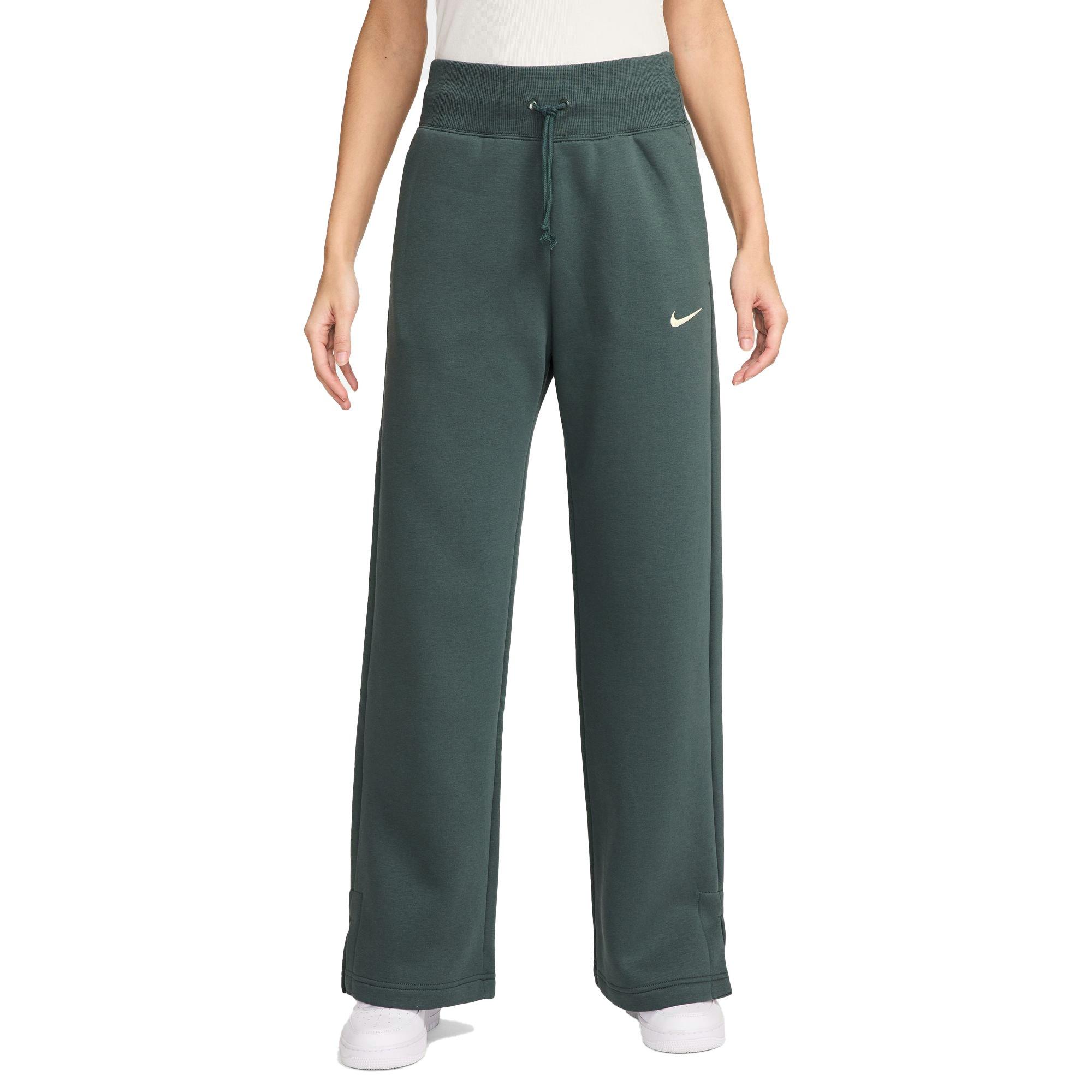 Nike Women's Sportswear Phoenix Fleece High-Waisted Wide-Leg Pants - GREEN