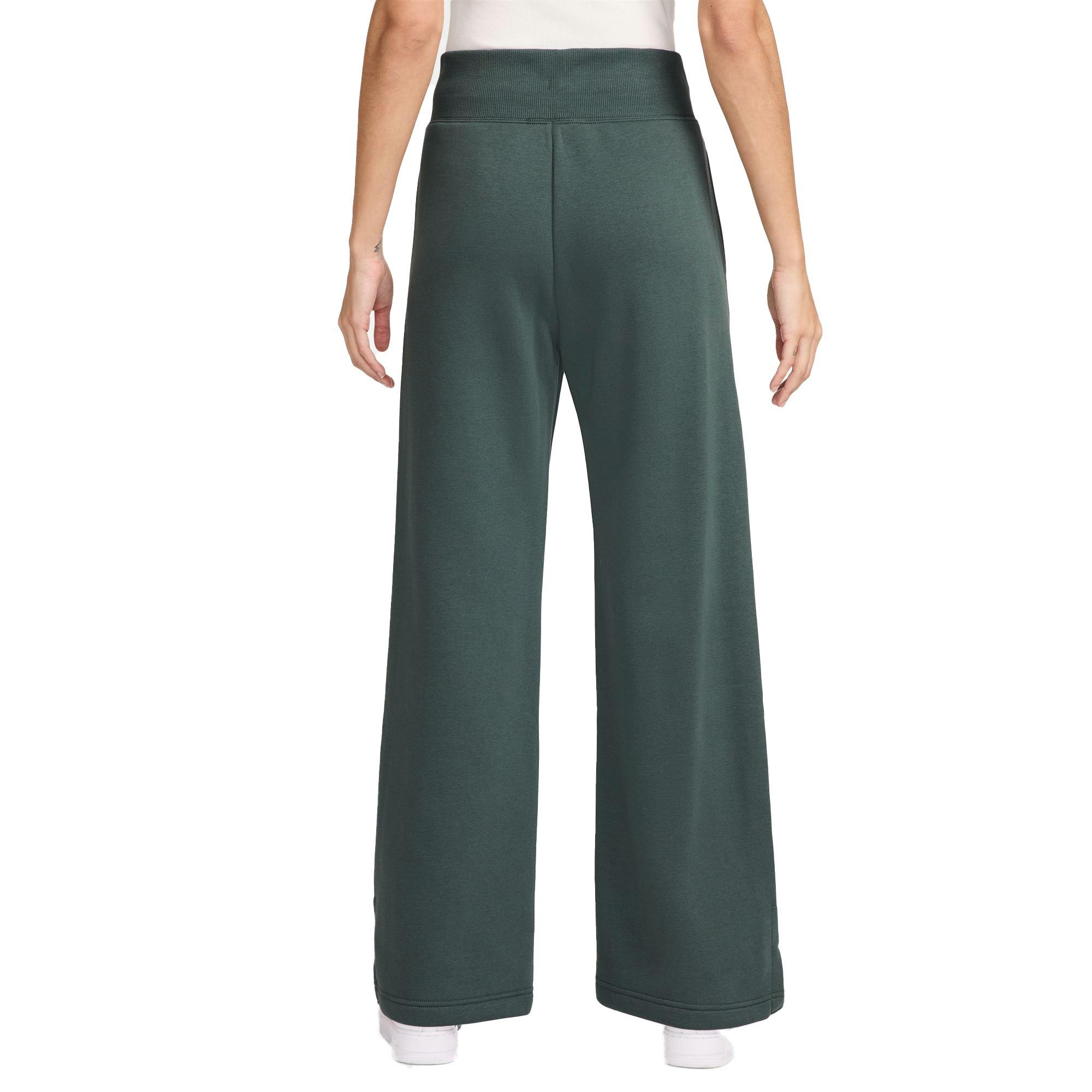 Nike Women's Sportswear Phoenix Fleece High-Waisted Wide-Leg Pants - GREEN Thumbnail View 2