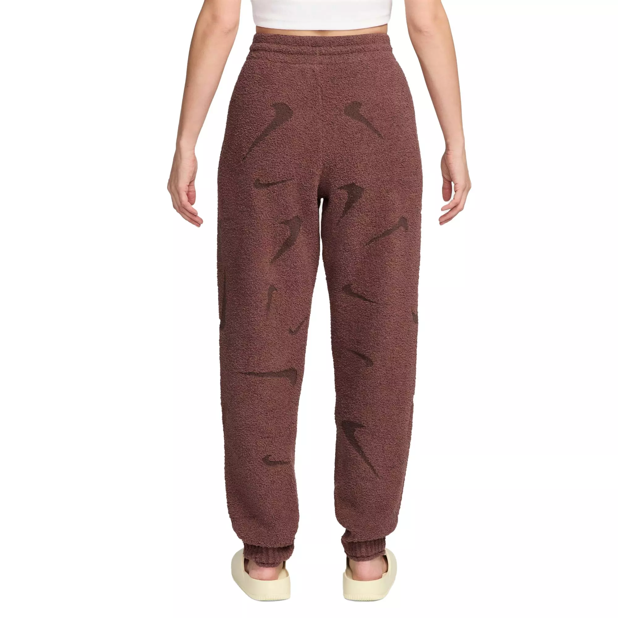 Nike Women's Sportswear Phoenix Boucle High-Waisted Oversized Knit Pants - RED