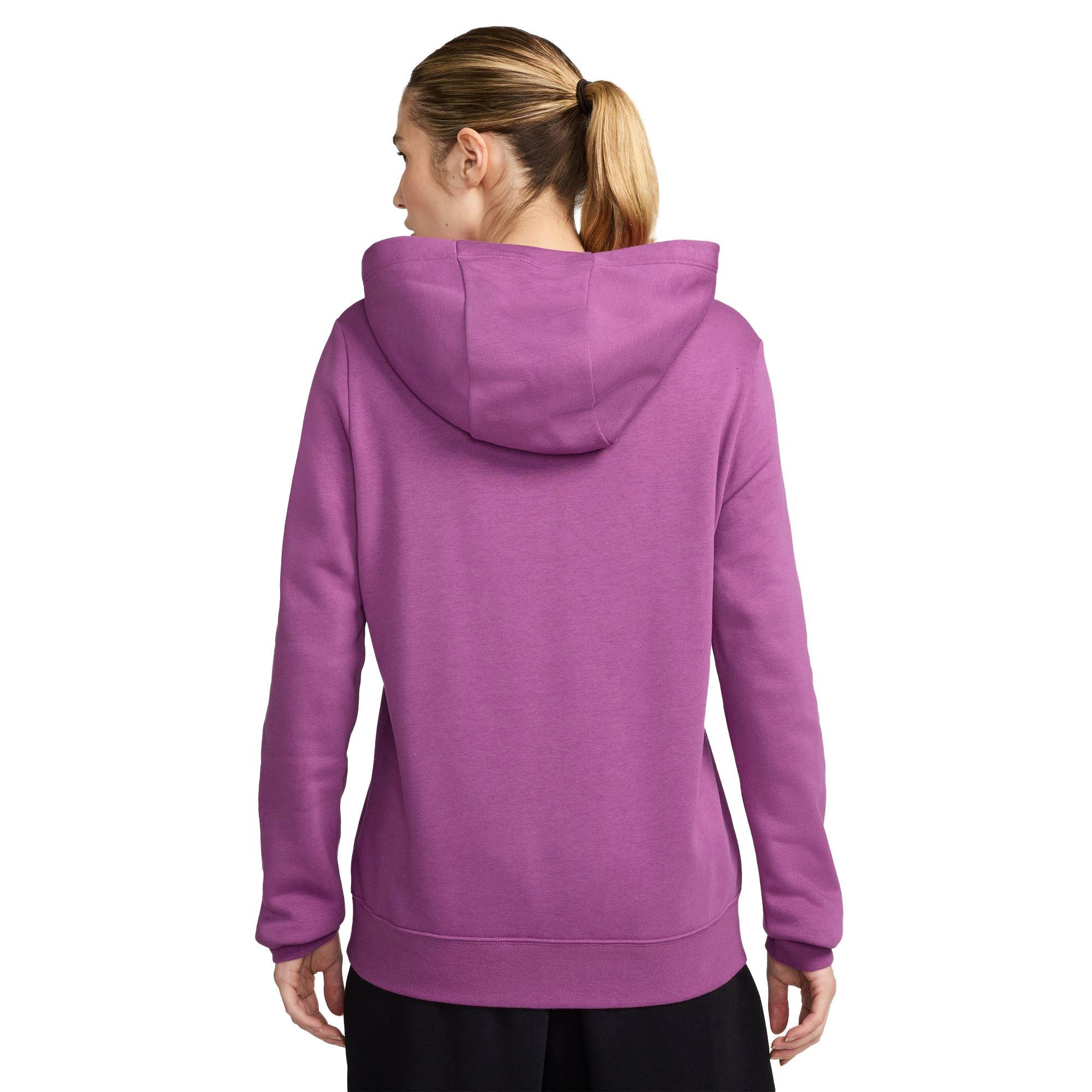 Nike Women's Sportswear Club Fleece Pullover Hoodie - PURPLE Thumbnail View 2