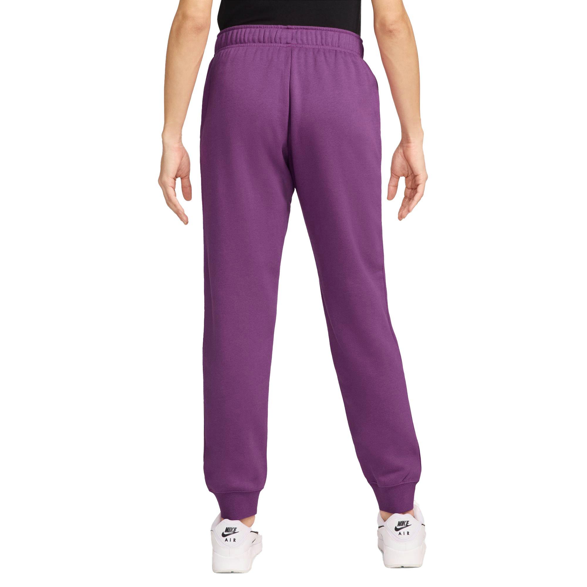 Nike Women's Sportswear Club Fleece Mid-Rise Joggers - PURPLE Thumbnail View 2