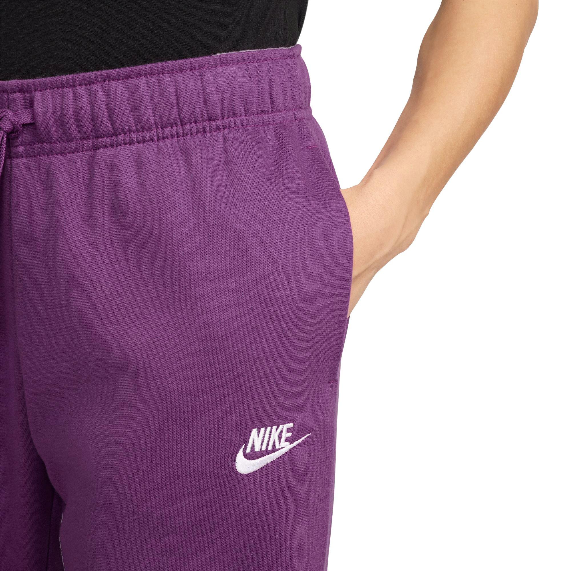 Nike Women's Sportswear Club Fleece Mid-Rise Joggers - PURPLE Thumbnail View 3