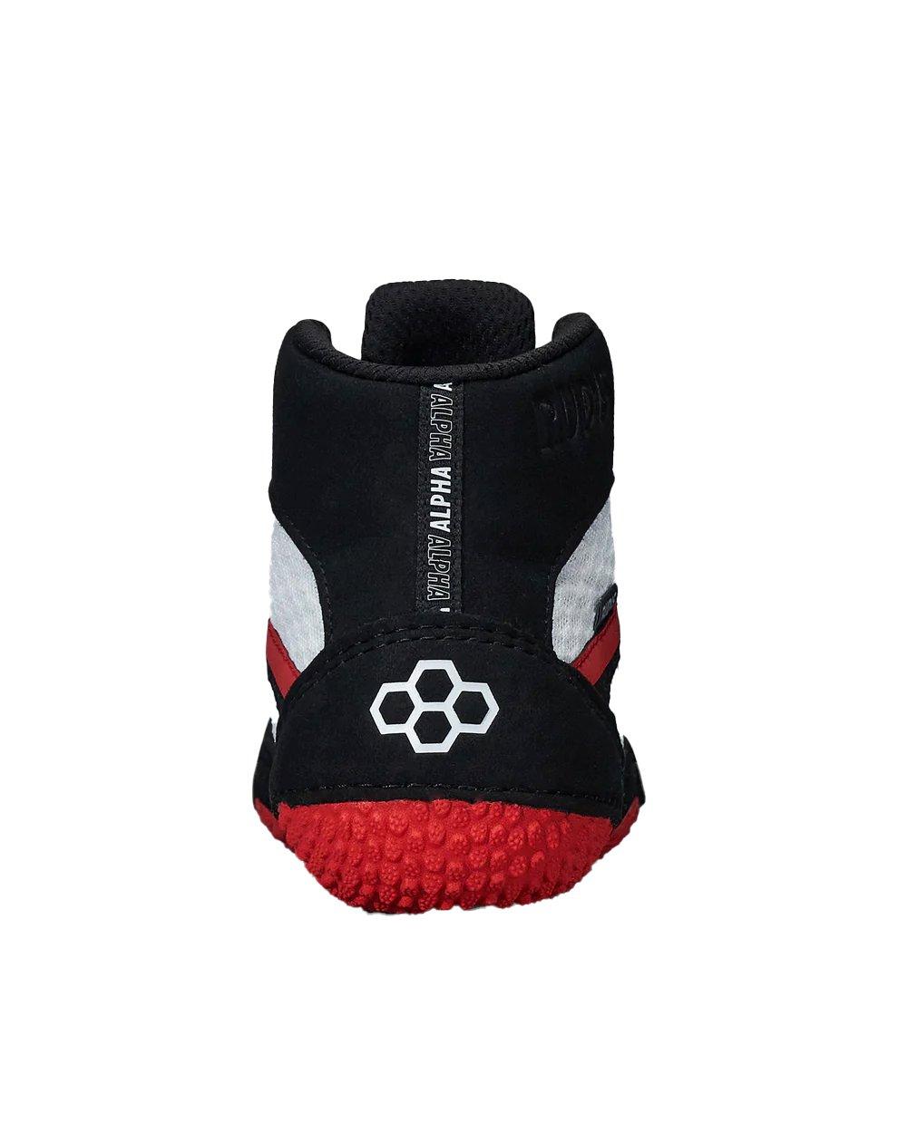 Rudis Alpha 2.0 "Metallic Red" Men's Wrestling Shoe - BLACK/WHITE/RED Thumbnail View 4