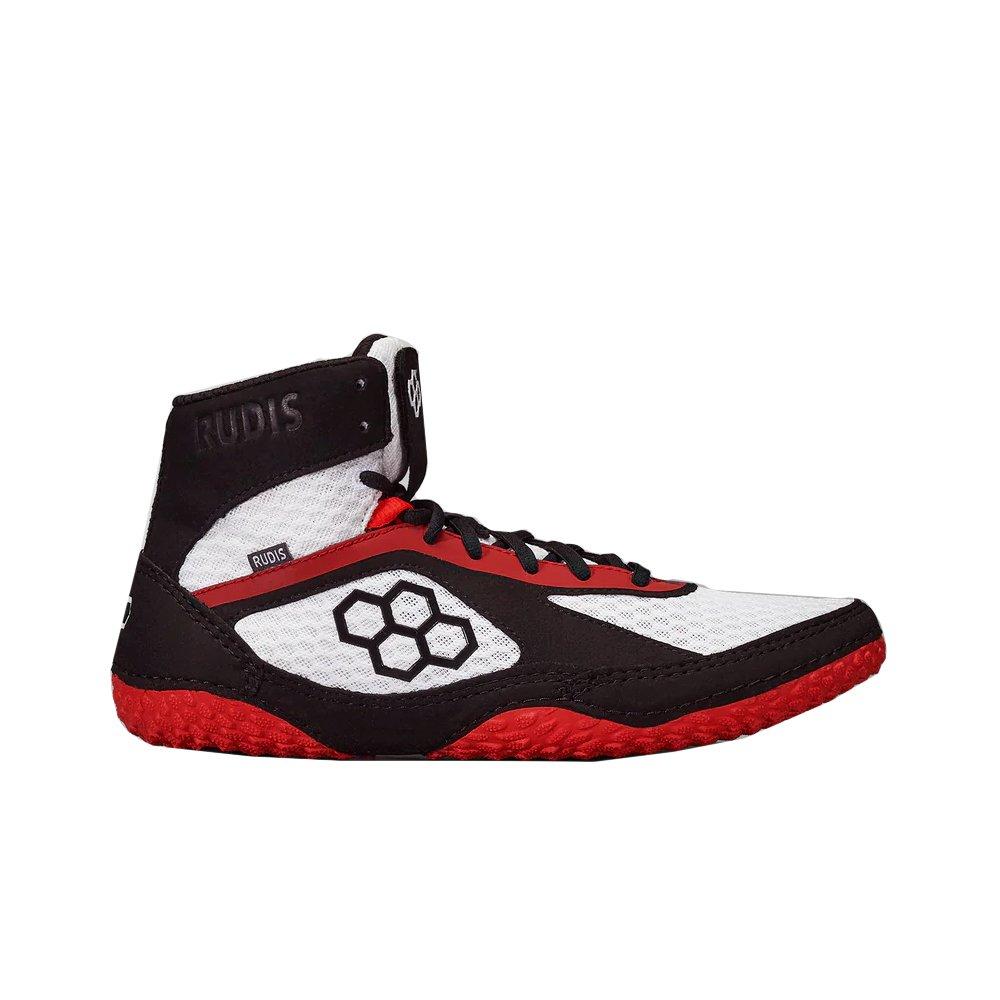 Rudis Alpha 2.0 "Metallic Red" Men's Wrestling Shoe - BLACK/WHITE/RED Thumbnail View 1