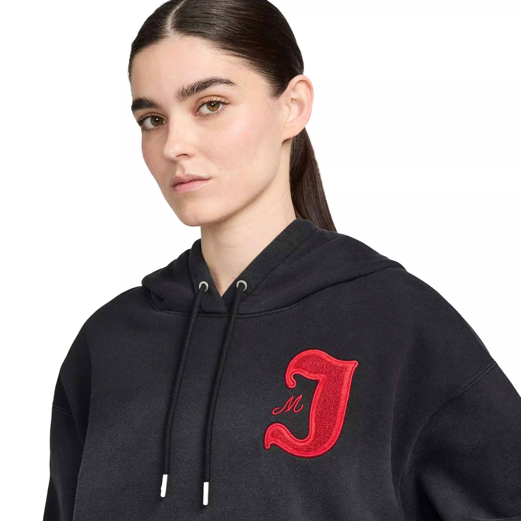 Jordan Women's Flight Fleece Pullover Hoodie - BLACK