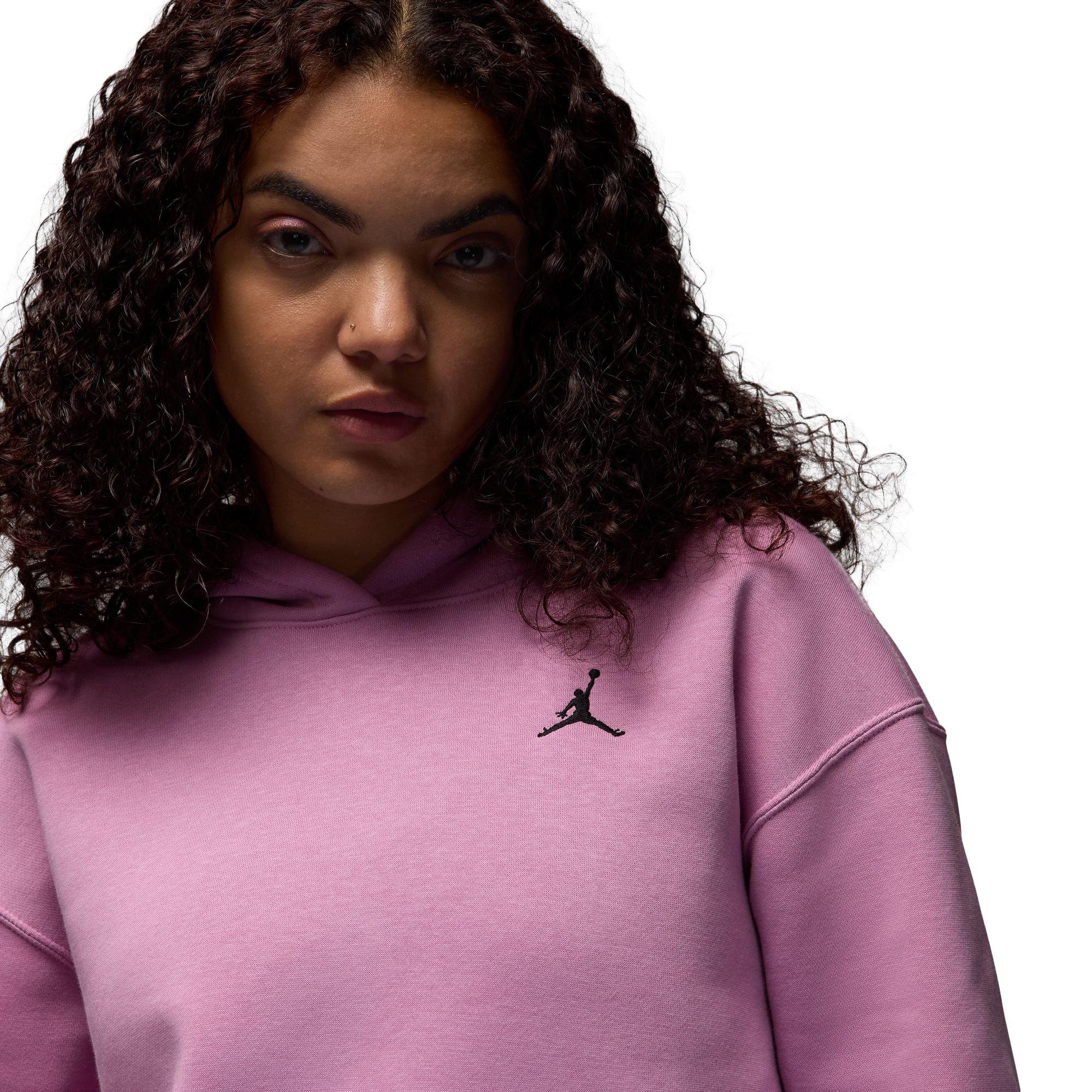 Jordan Women's Brooklyn Fleece Pullover Hoodie - PINK Thumbnail View 3