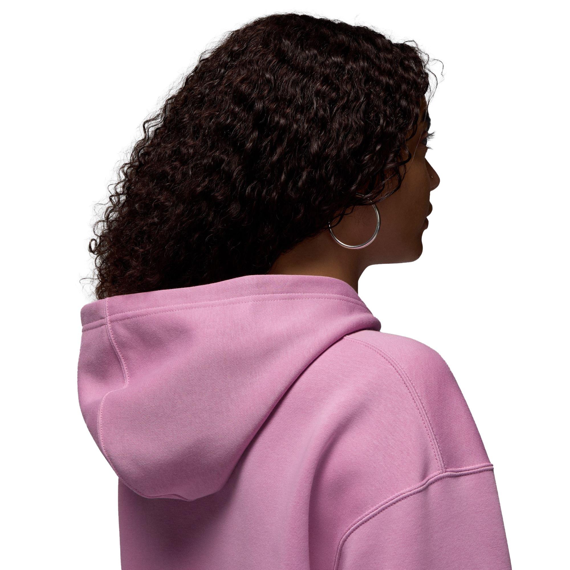 Jordan Women's Brooklyn Fleece Pullover Hoodie - Pink - PINK Thumbnail View 4