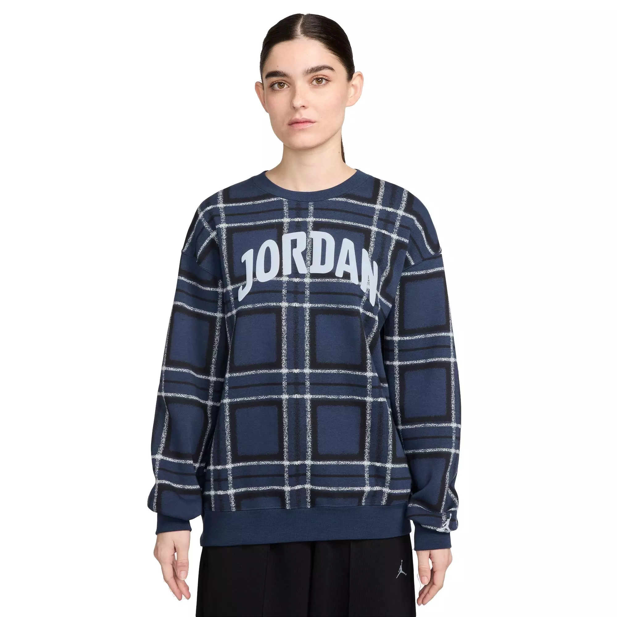 Jordan Women's Brooklyn Graphic Fleece Crew - Midnight Navy - NAVY