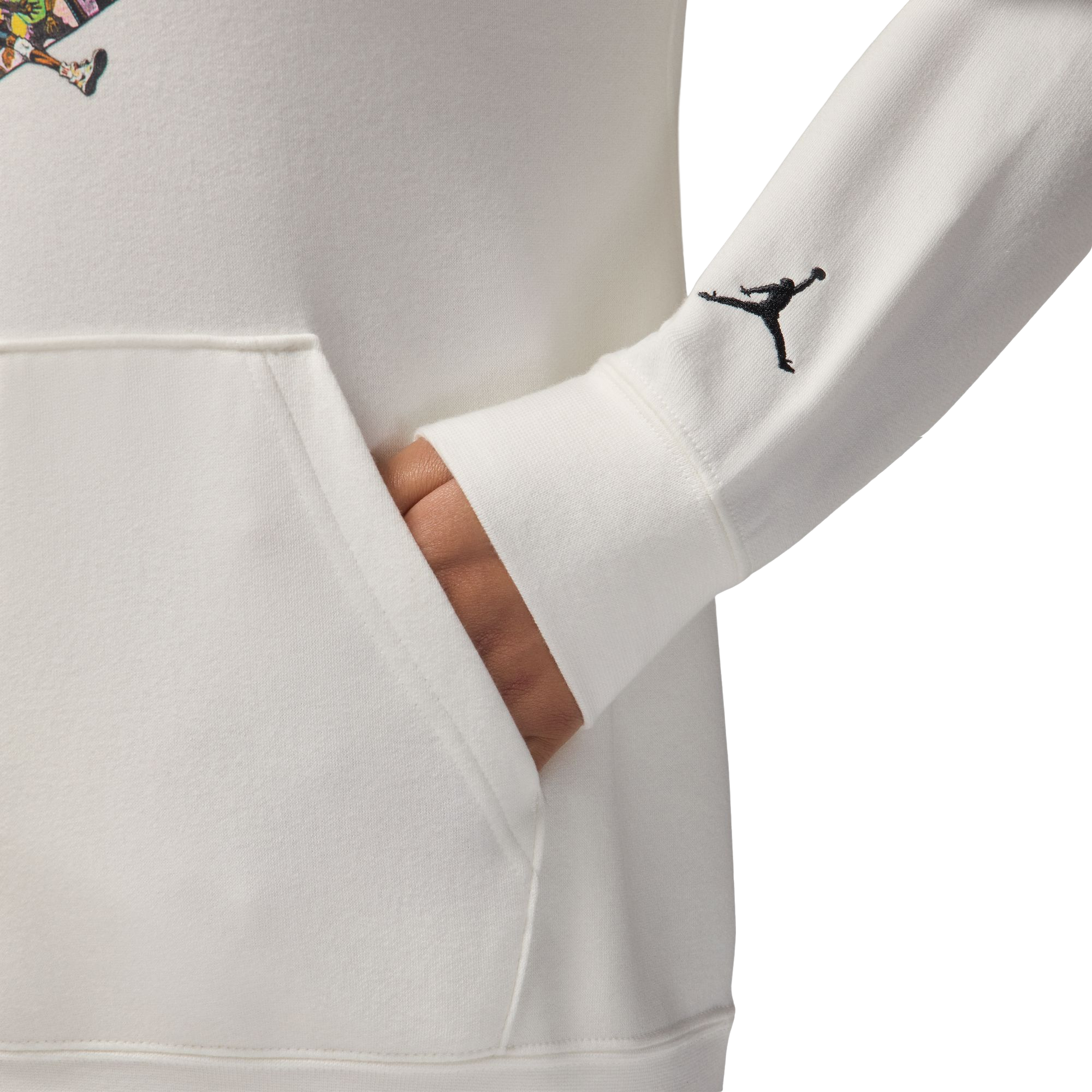 Jordan Women's Brooklyn Fleece Graphic Pullover Hoodie - SAIL Thumbnail View 4